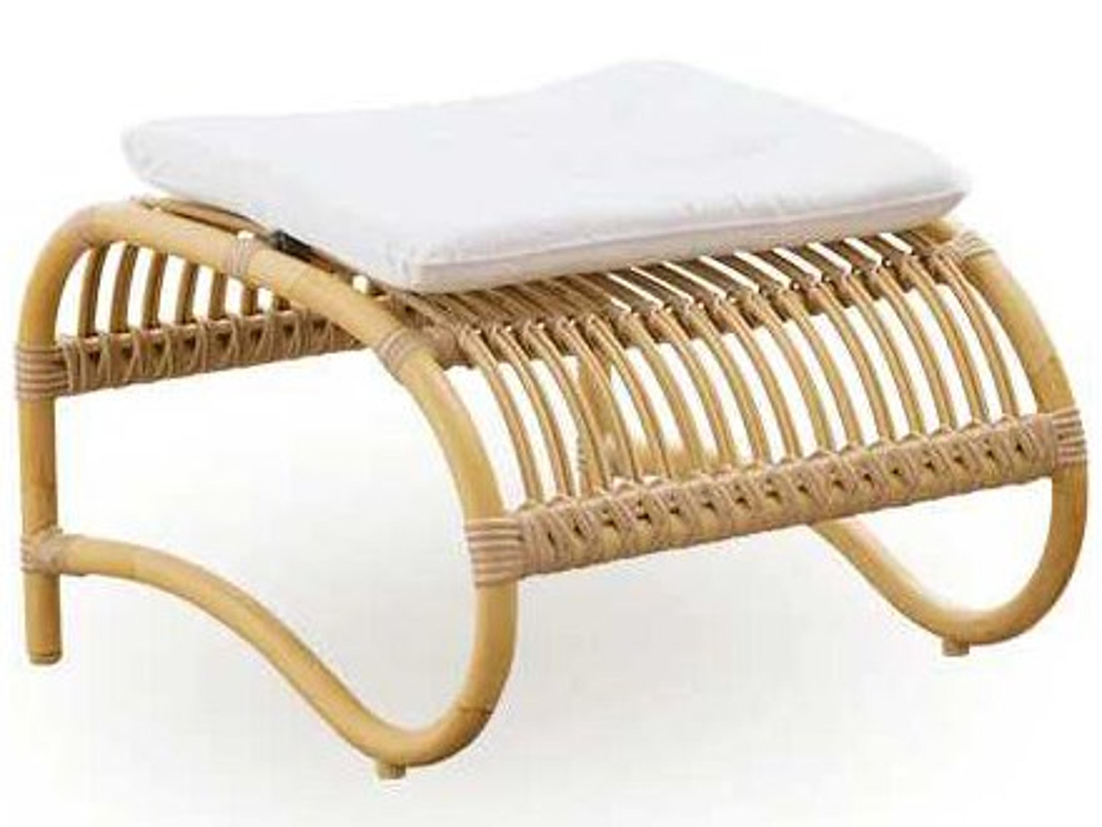 Sika Design Exterior Alumium Rattan Natural Teddy Foot Stool