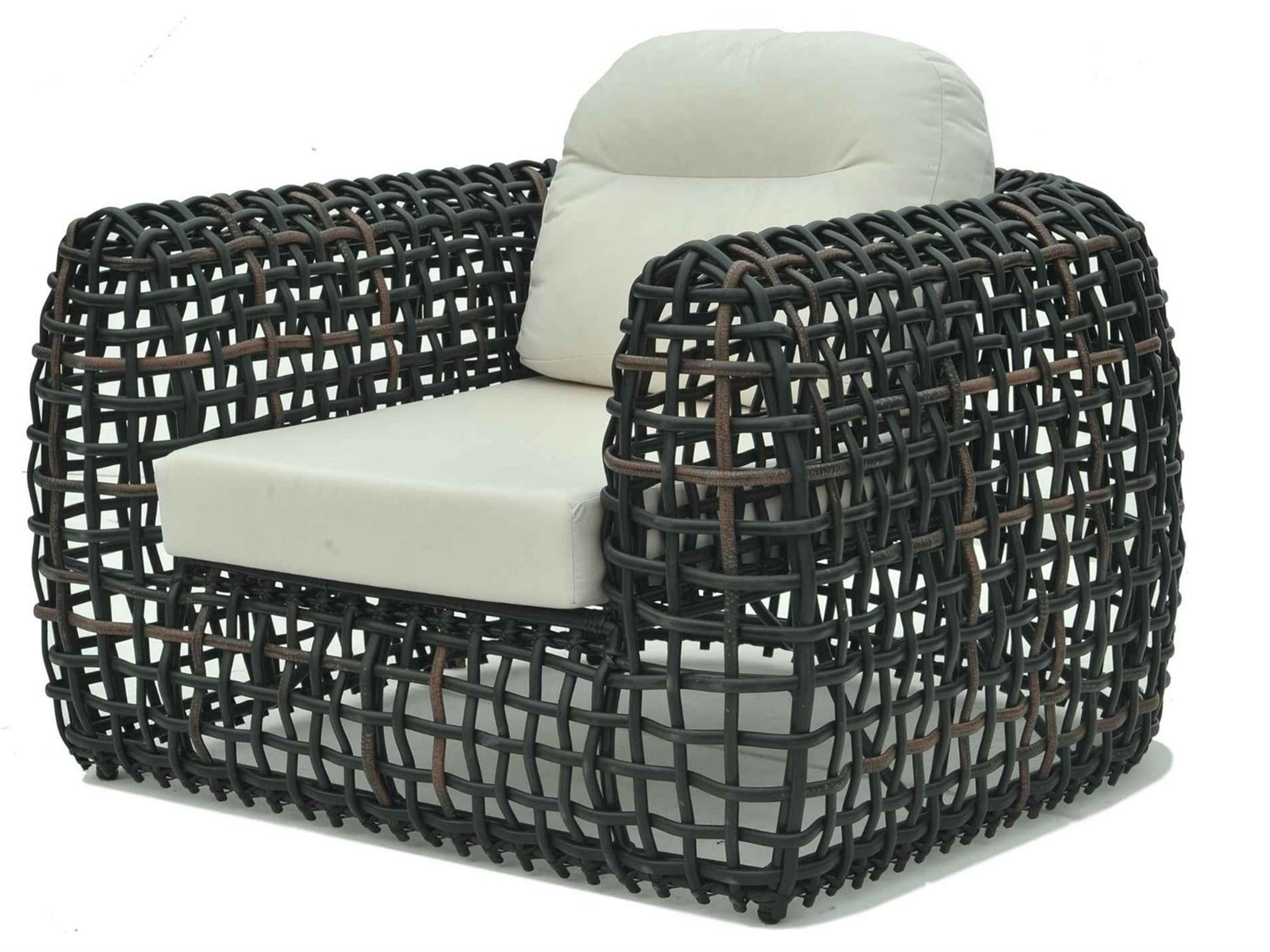 Dynasty Black Mushroom Aluminum Cushion Lounge Chair