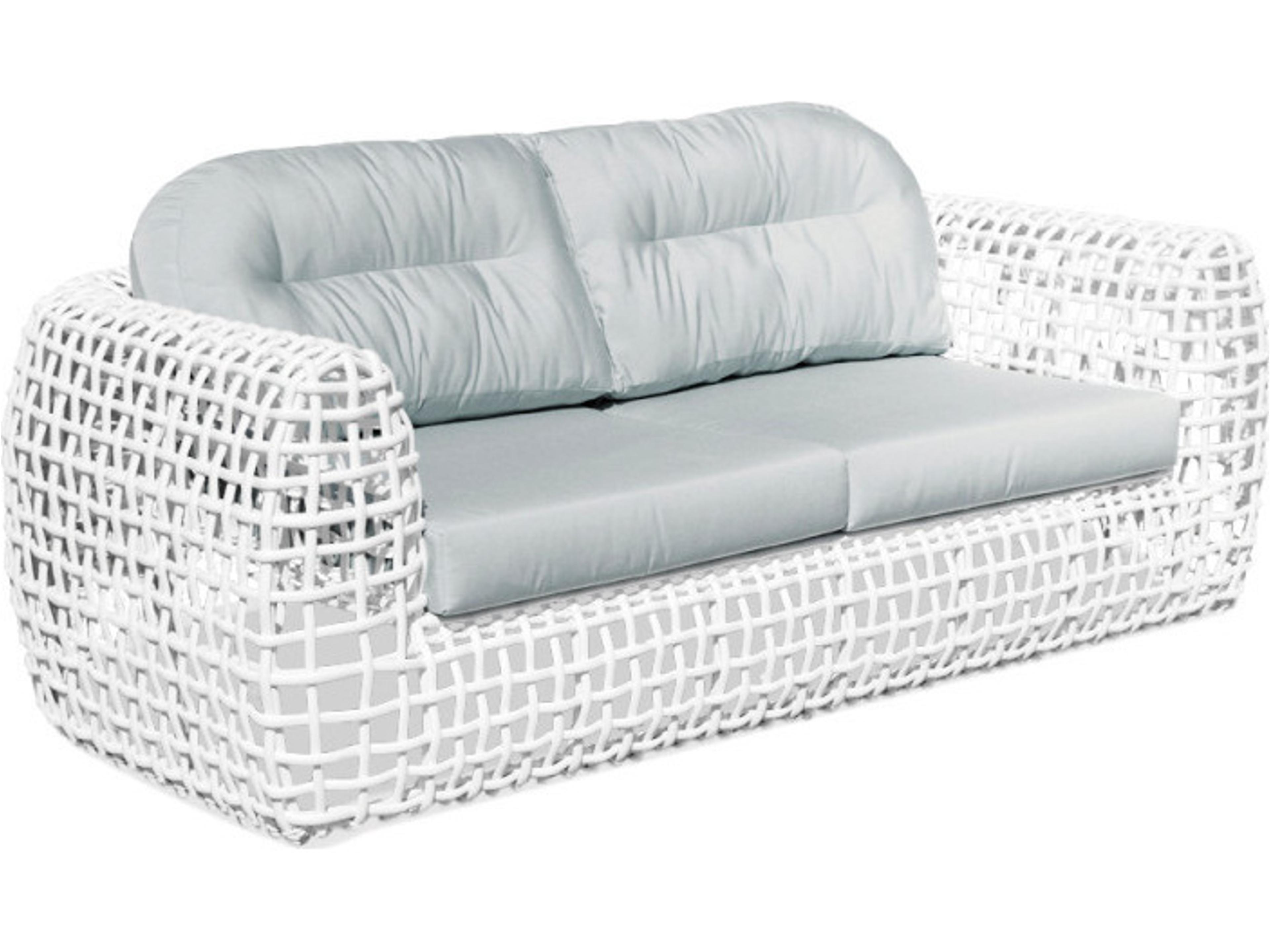 Dynasty White Mushroom Aluminum Cushion Sofa