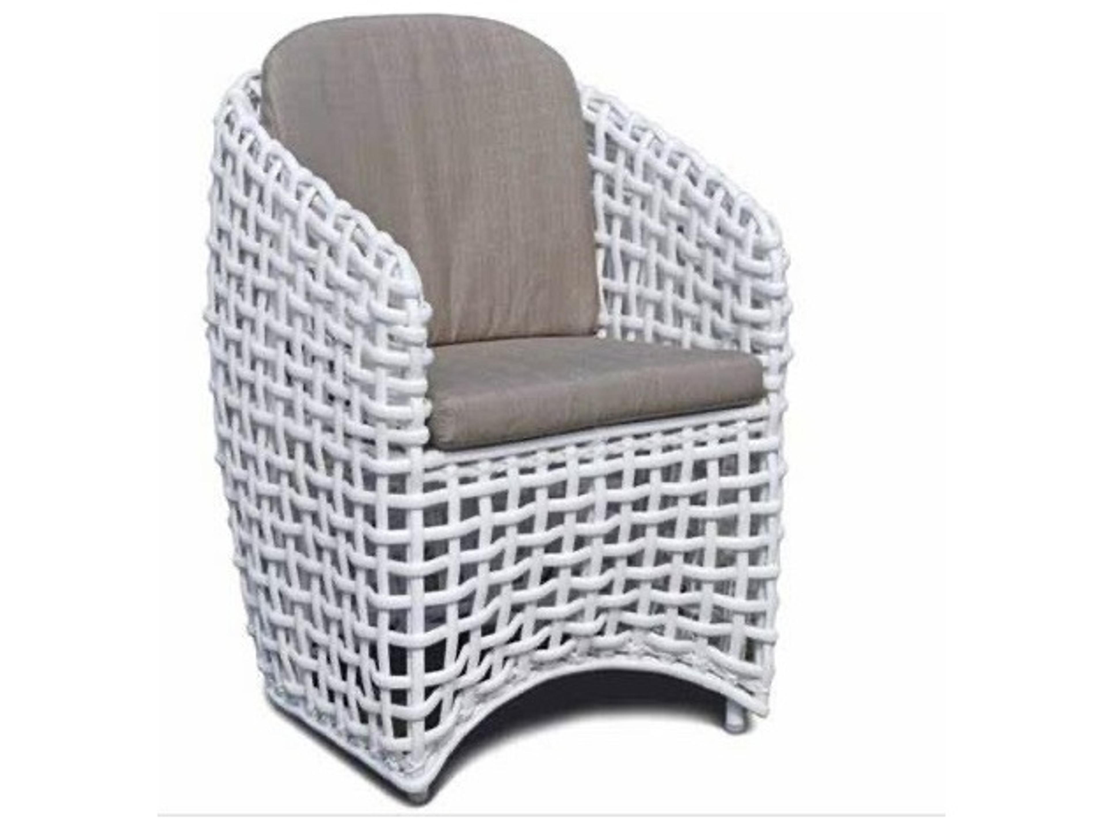 Dynasty White Mushroom Aluminum Cushion Lounge Chair