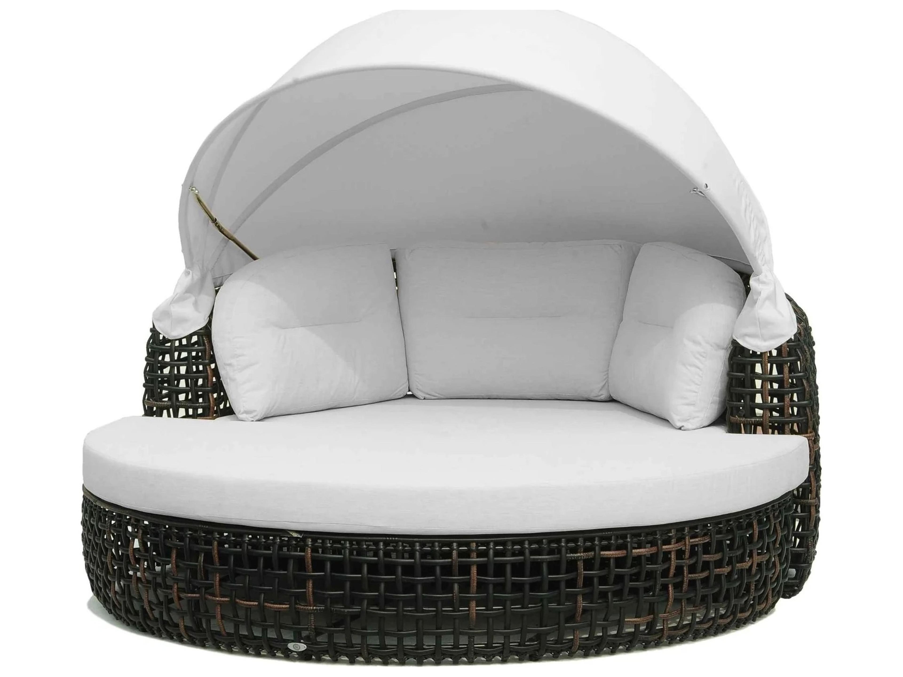 Dynasty Black Mushroom Aluminum Cushion Lounge Bed