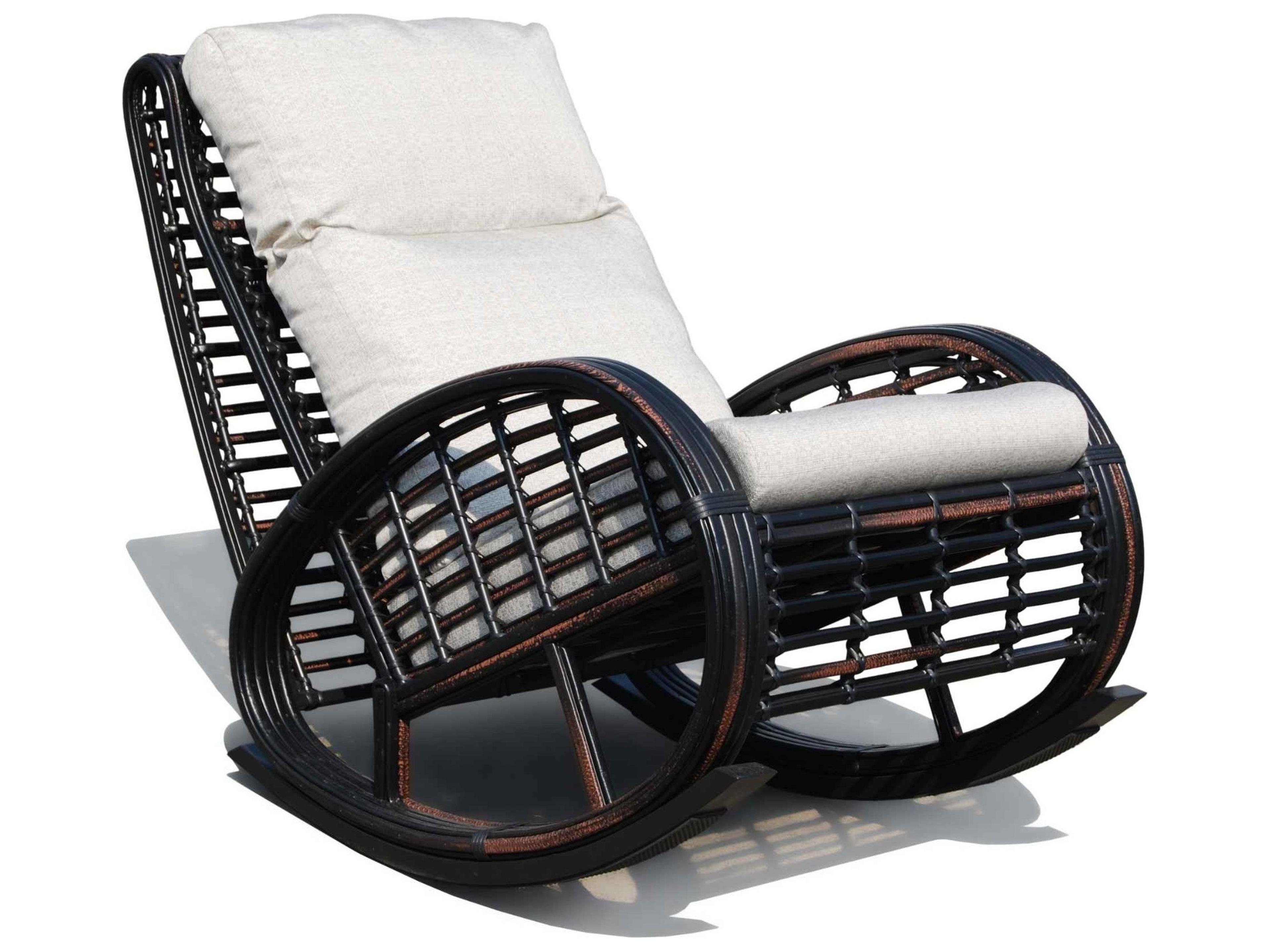 Dynasty Black Mushroom Aluminum Cushion Lounge Chair