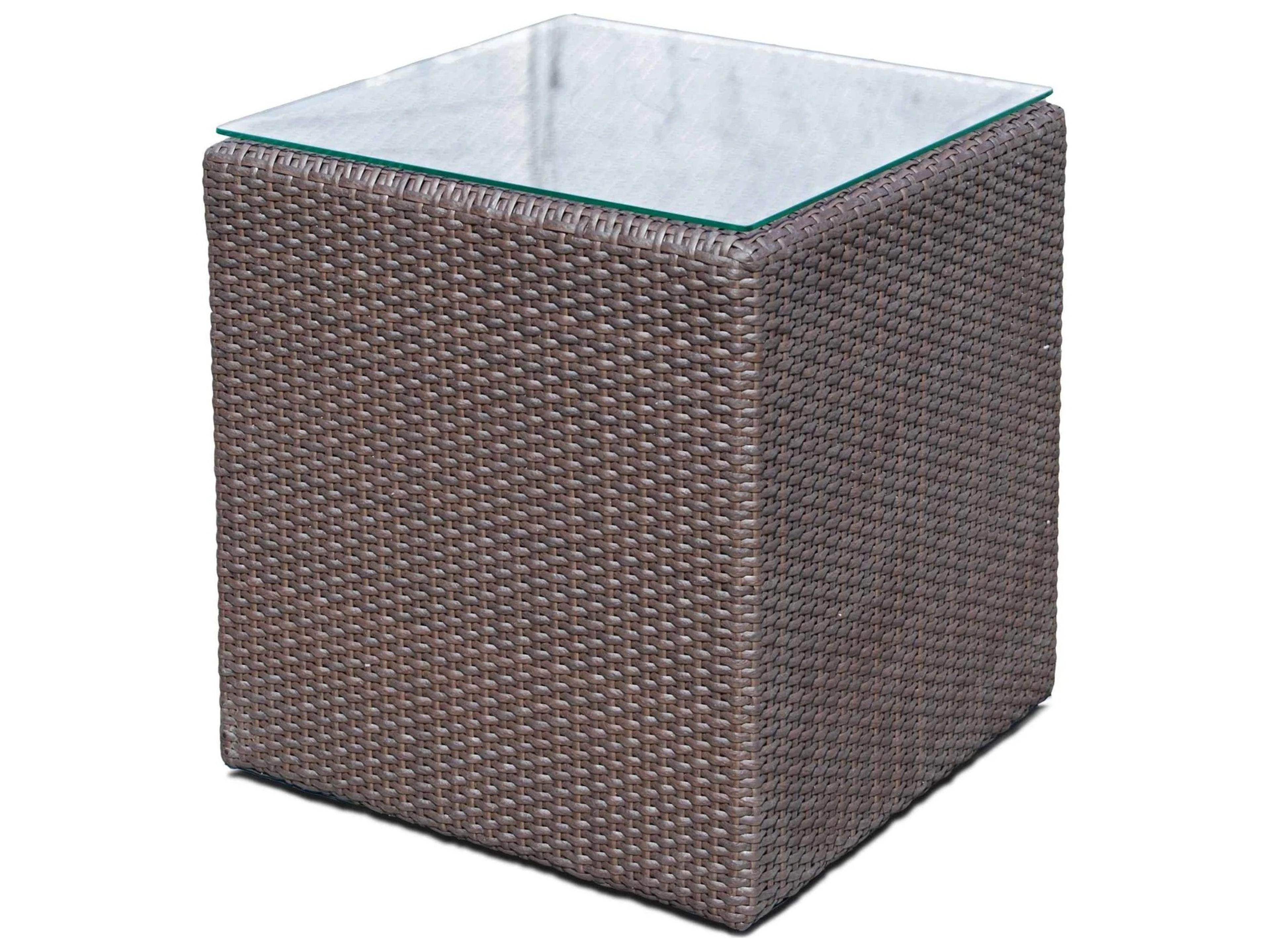 Anibal Jb Chocolate Aluminum Square End Table