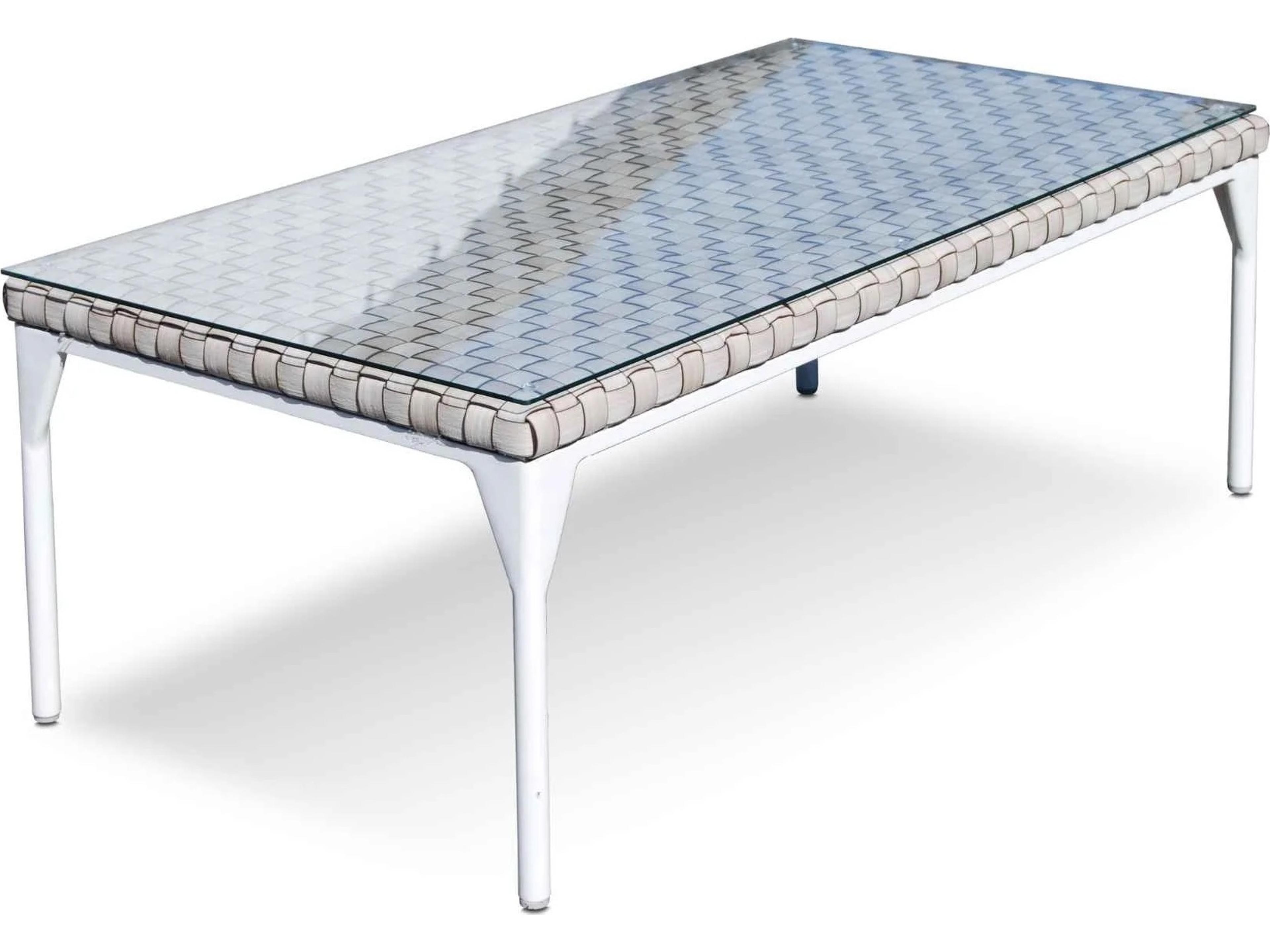 Brafta Seashell Aluminum Rectangular Coffee Table