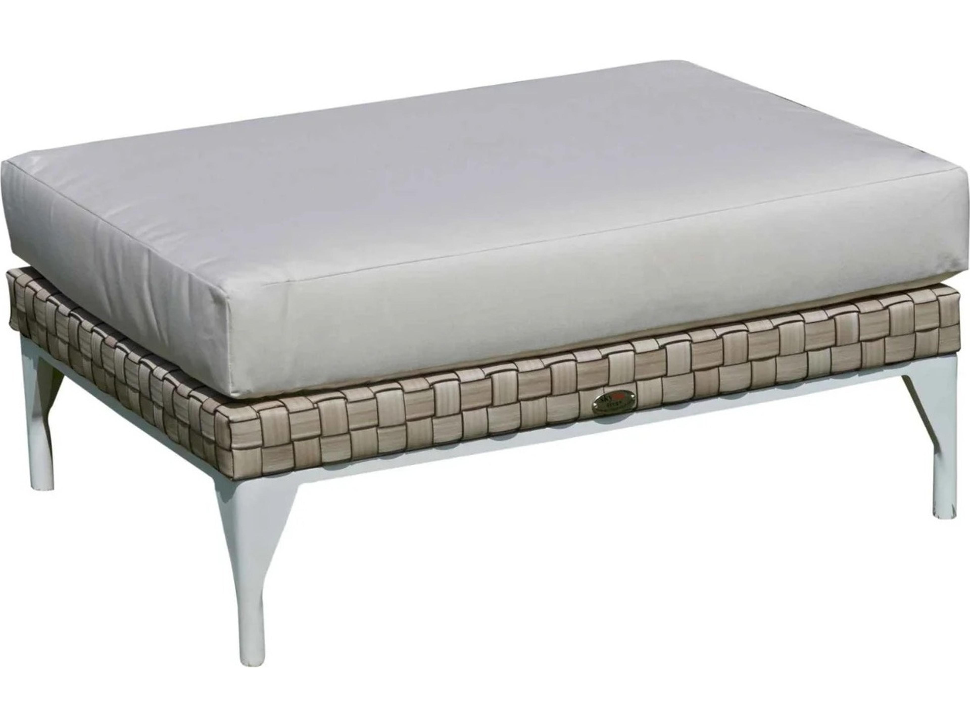 Brafta Seashell Aluminum Cushion Ottoman
