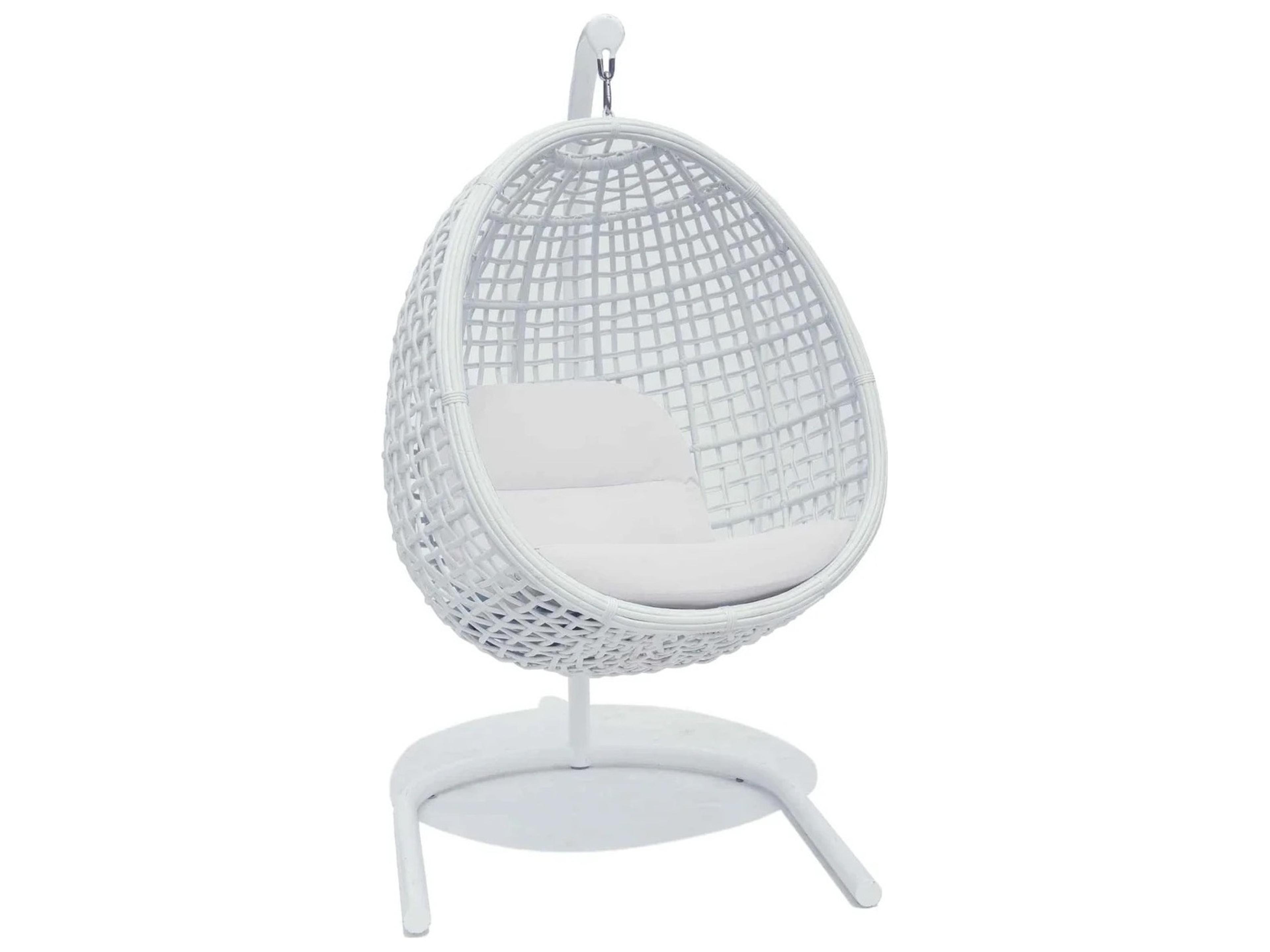 Dynasty White Mushroom Aluminum Cushion Swing