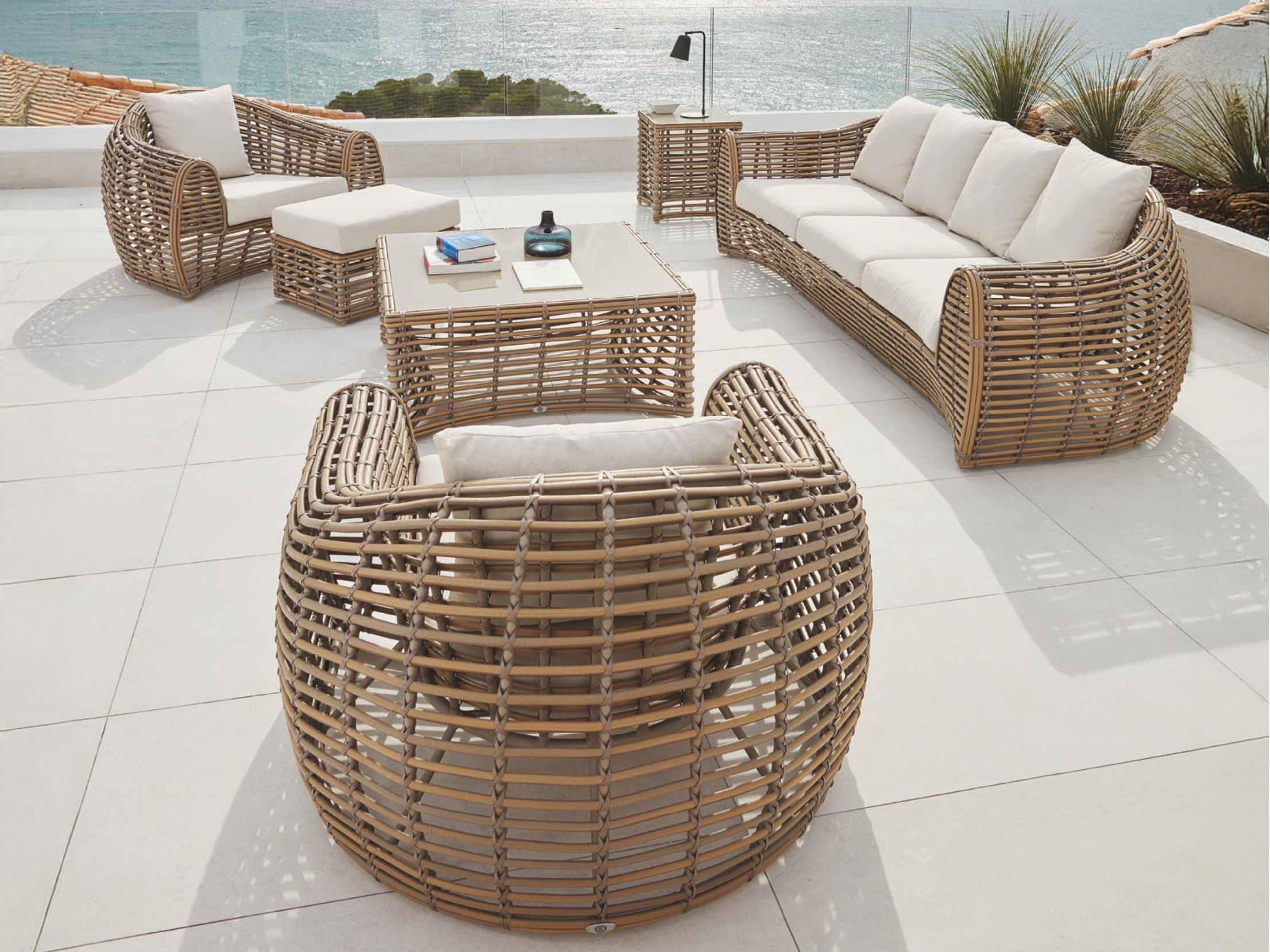 Ruby Kubu Mushroom Aluminum Cushion Lounge Set