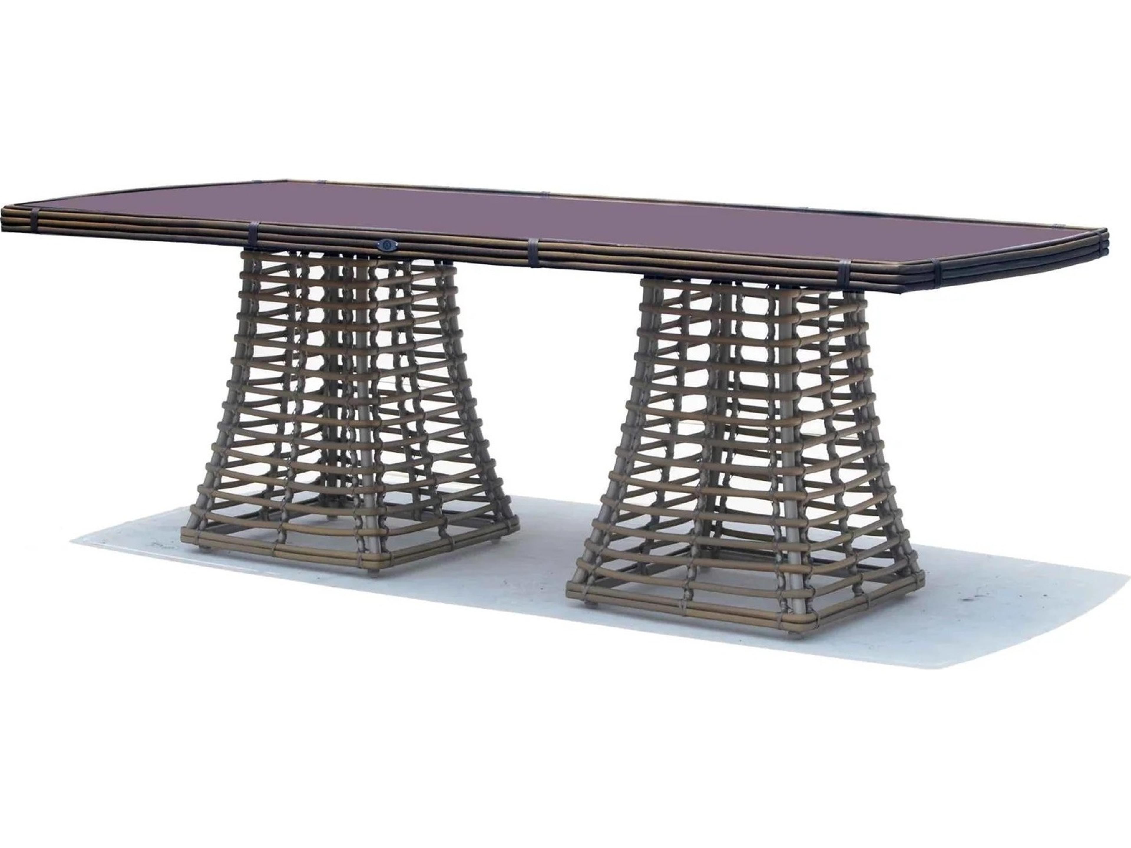 Ruby Kubu Mushroom Aluminum Rectangular Dining Table
