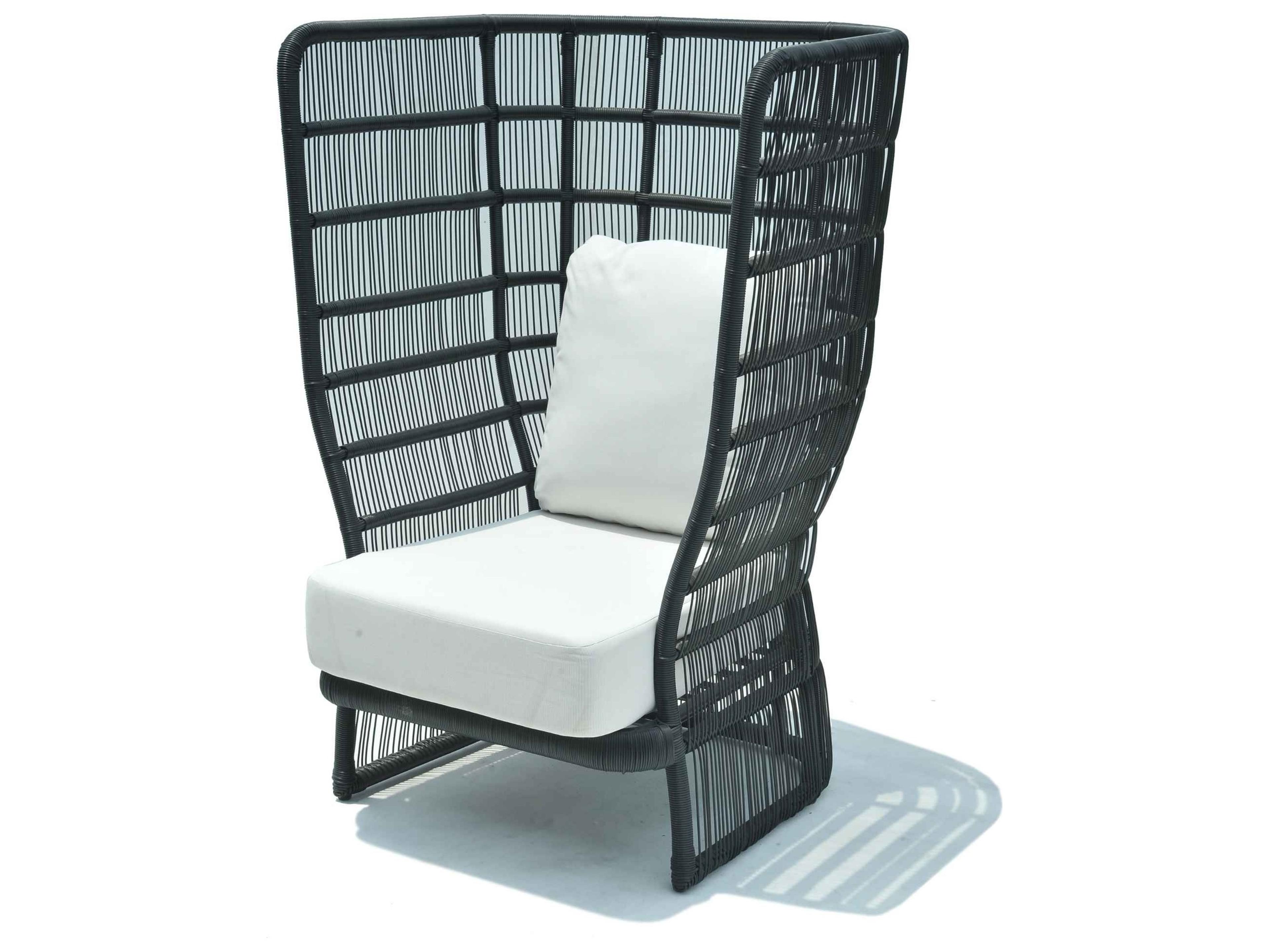 Rio Black Polyrod; Aluminum Cushion Lounge Chair