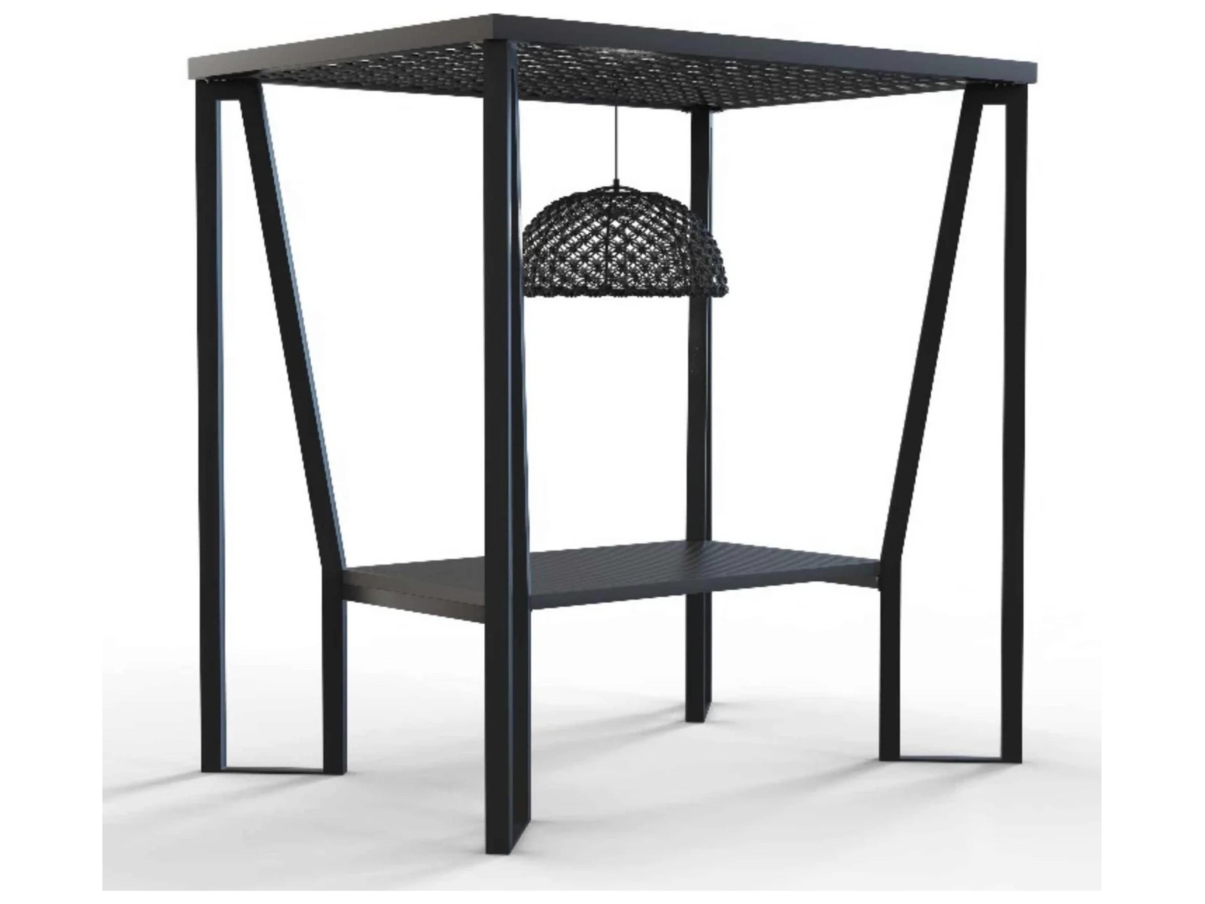 Horizon Aluminum; Rope Aluminum Rectangular Dining Table