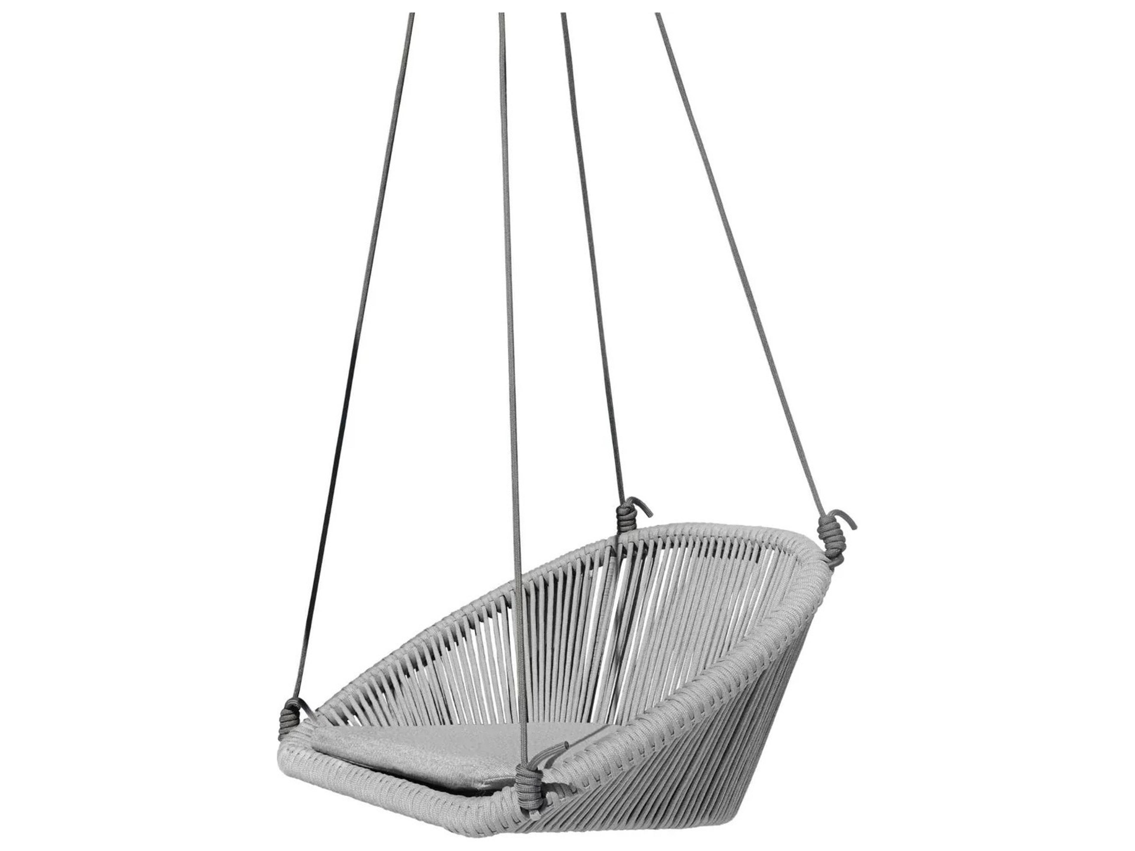 Rodona Polystrand Grey; Aluminum Cushion Swing