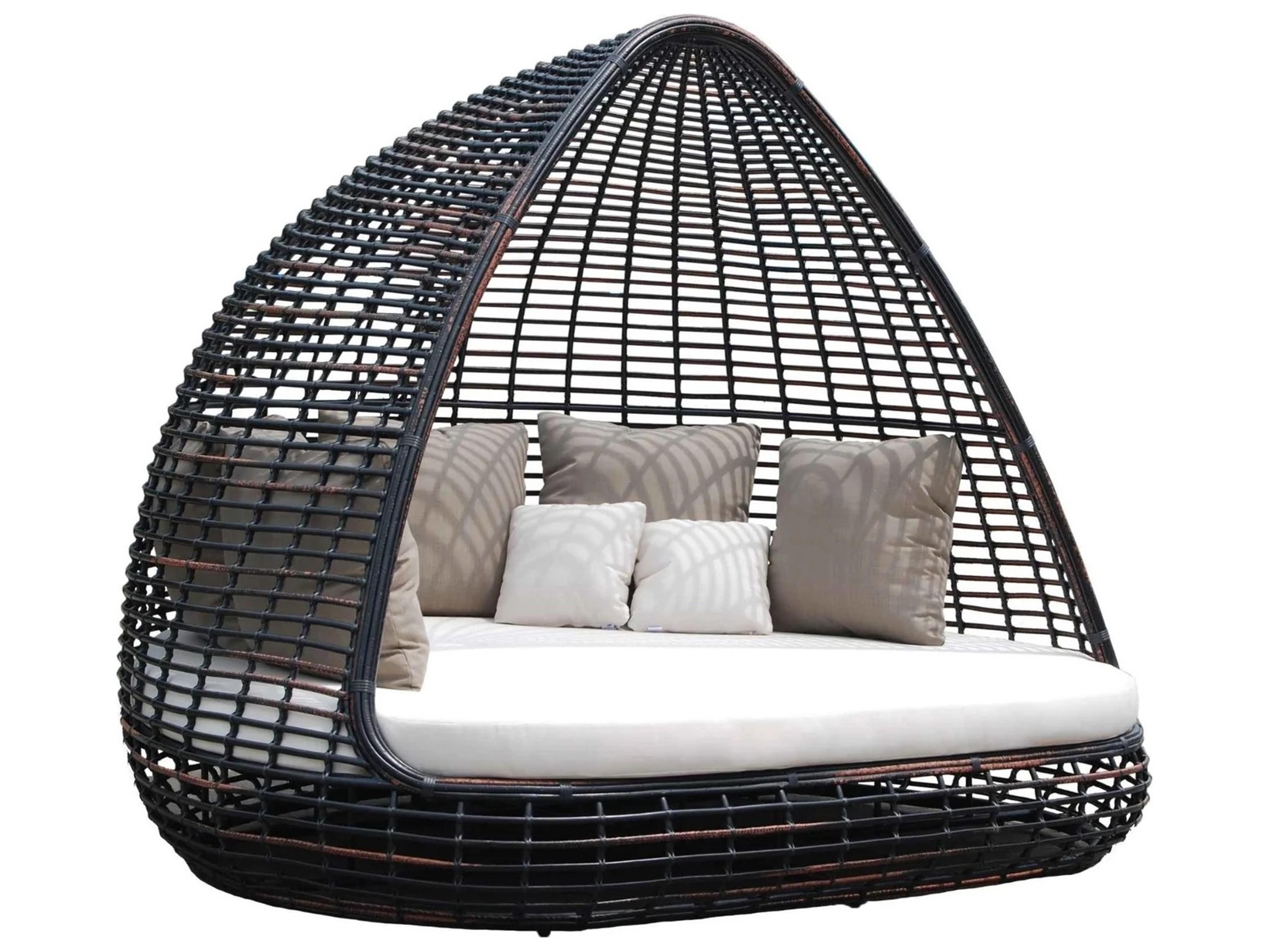 Shade Black Mushroom Aluminum Cushion Lounge Bed