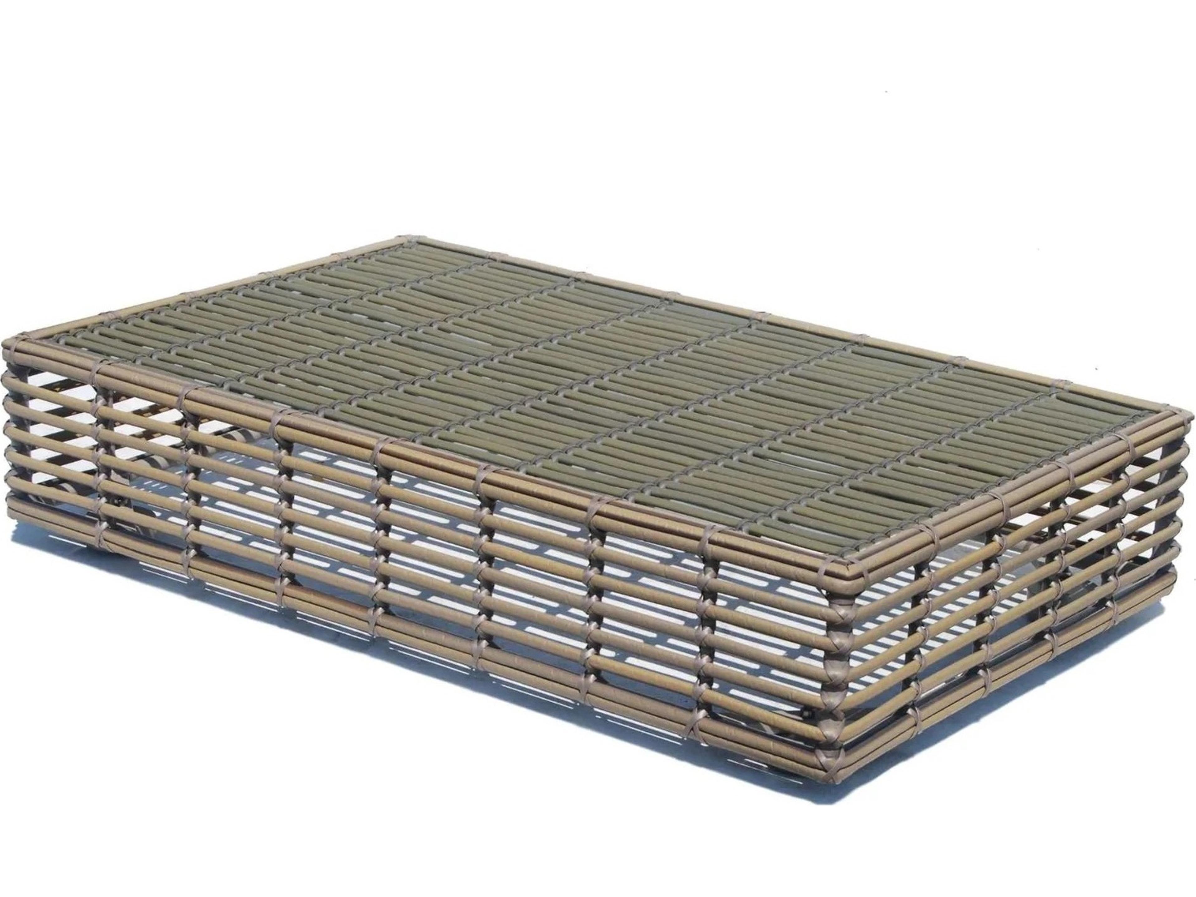 Sparta Black Mushroom Aluminum Rectangular Coffee Table