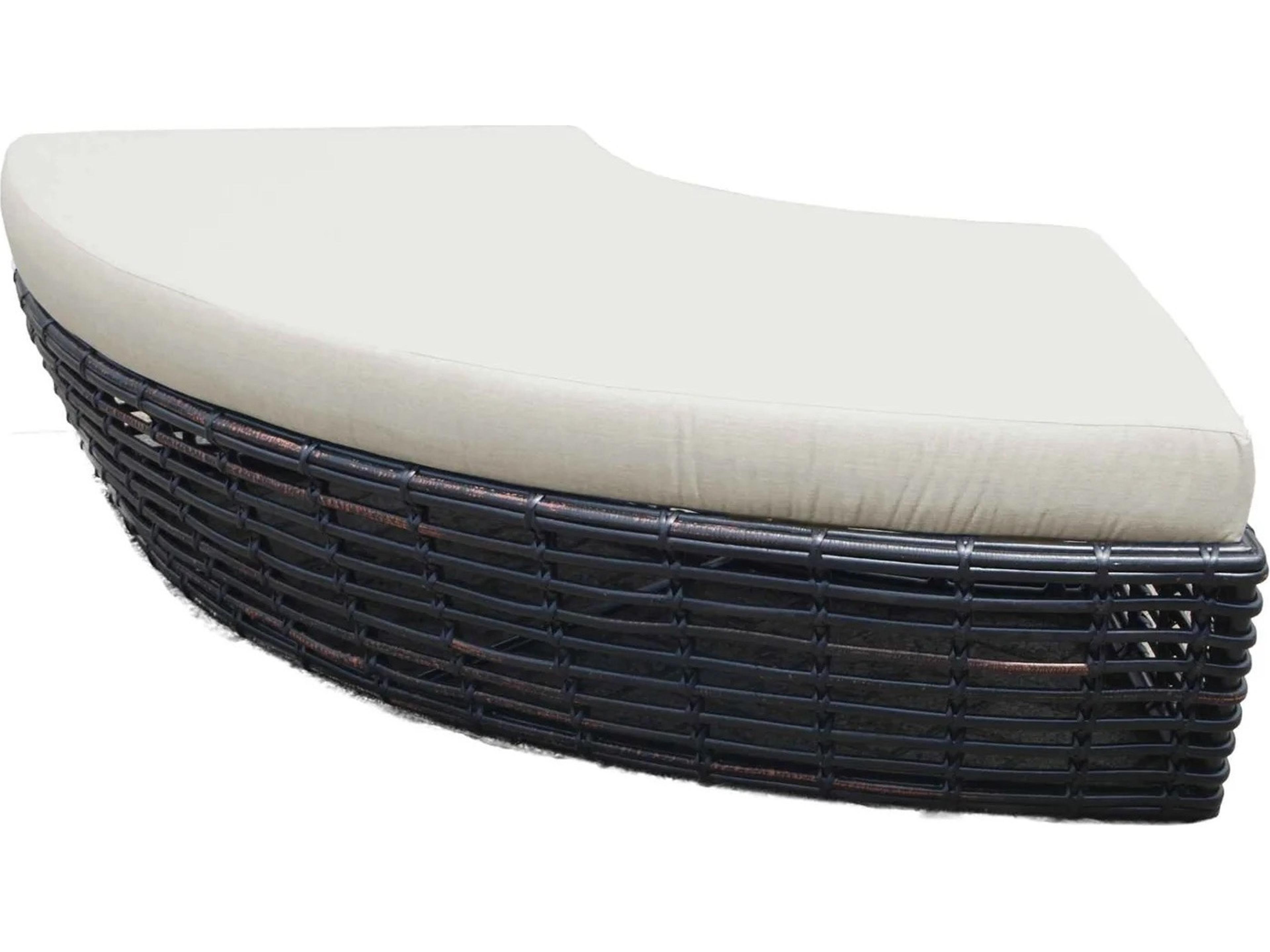 Halo Black Mushroom Aluminum Cushion Bench