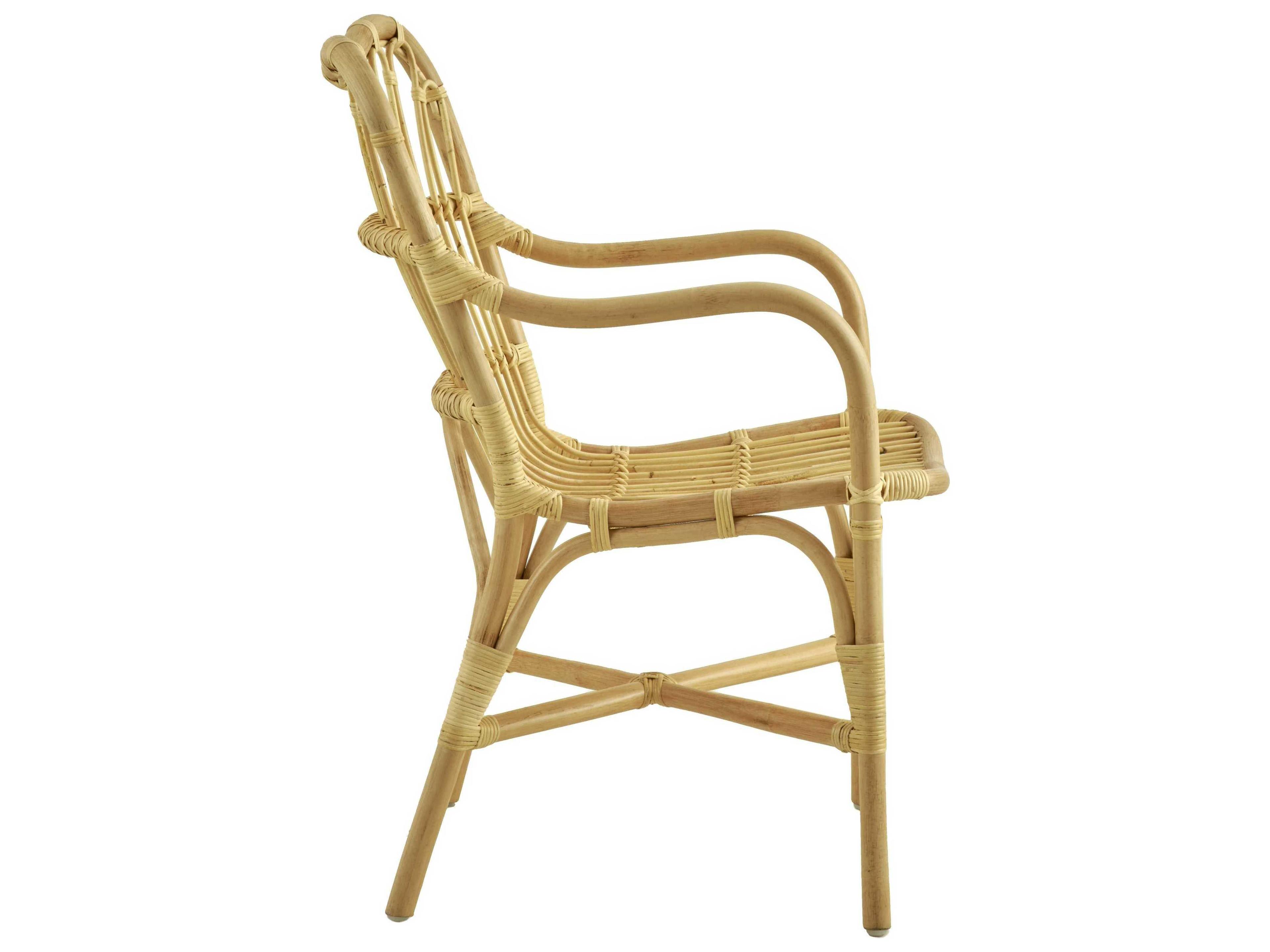 Sika Indoor Originals Margret Rattan Natural Arm Dining Chair