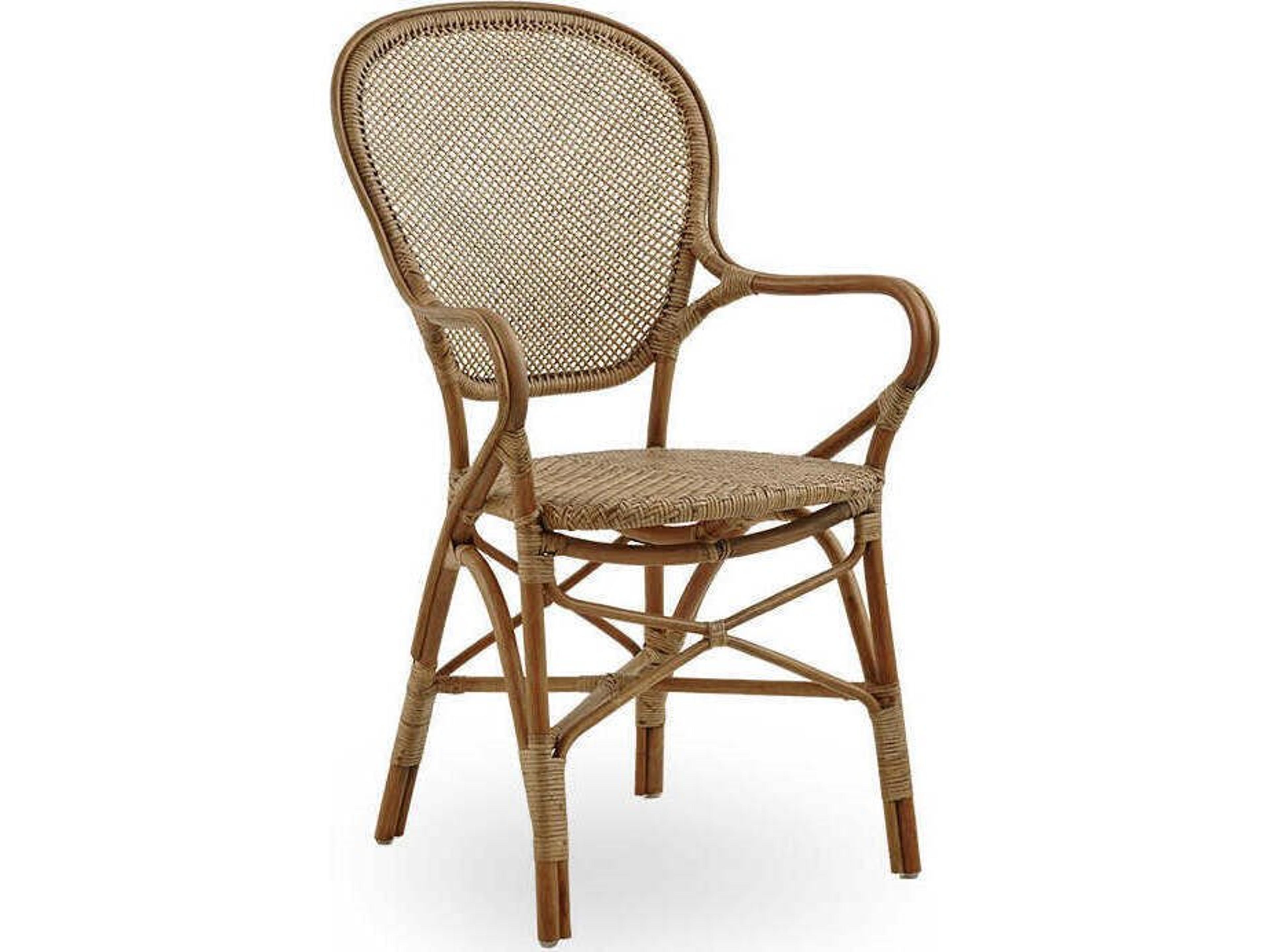 Sika Indoor Originals Rossini Rattan Brown Arm Dining Chair