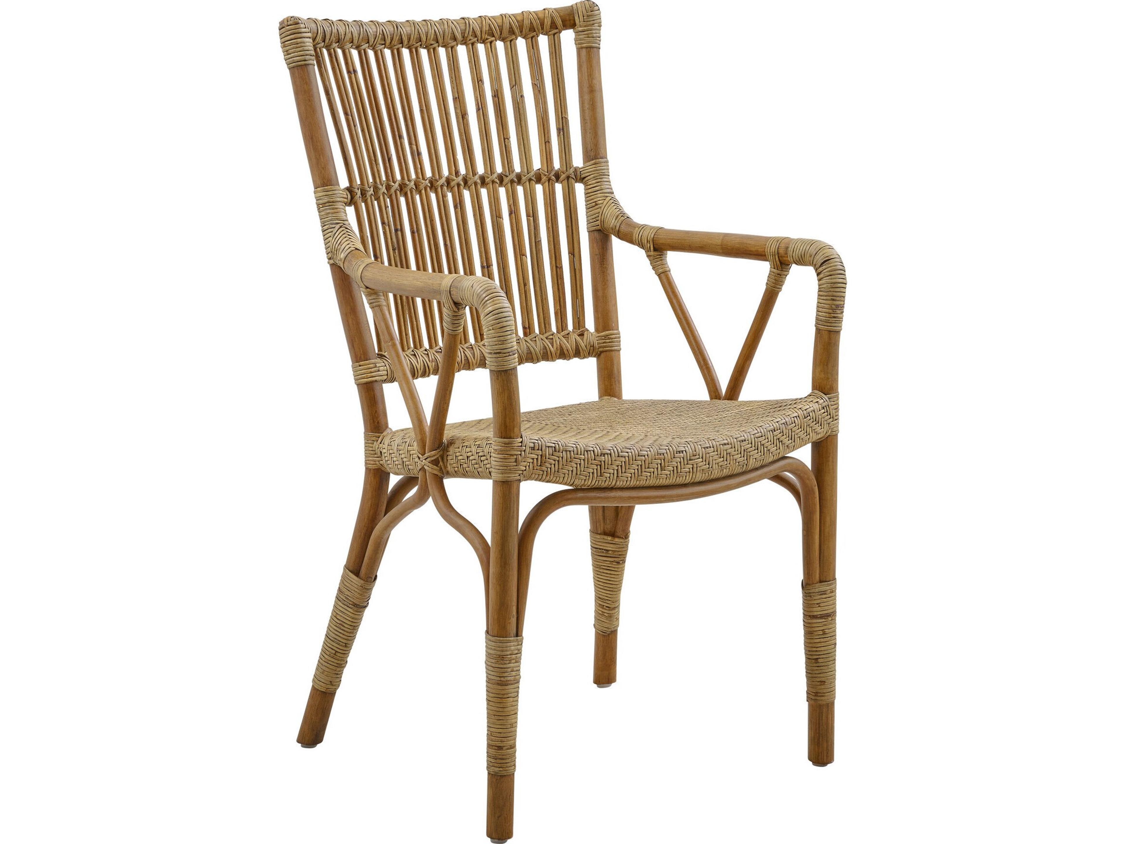 Originals Piano Rattan Brown Arm Dining Chair