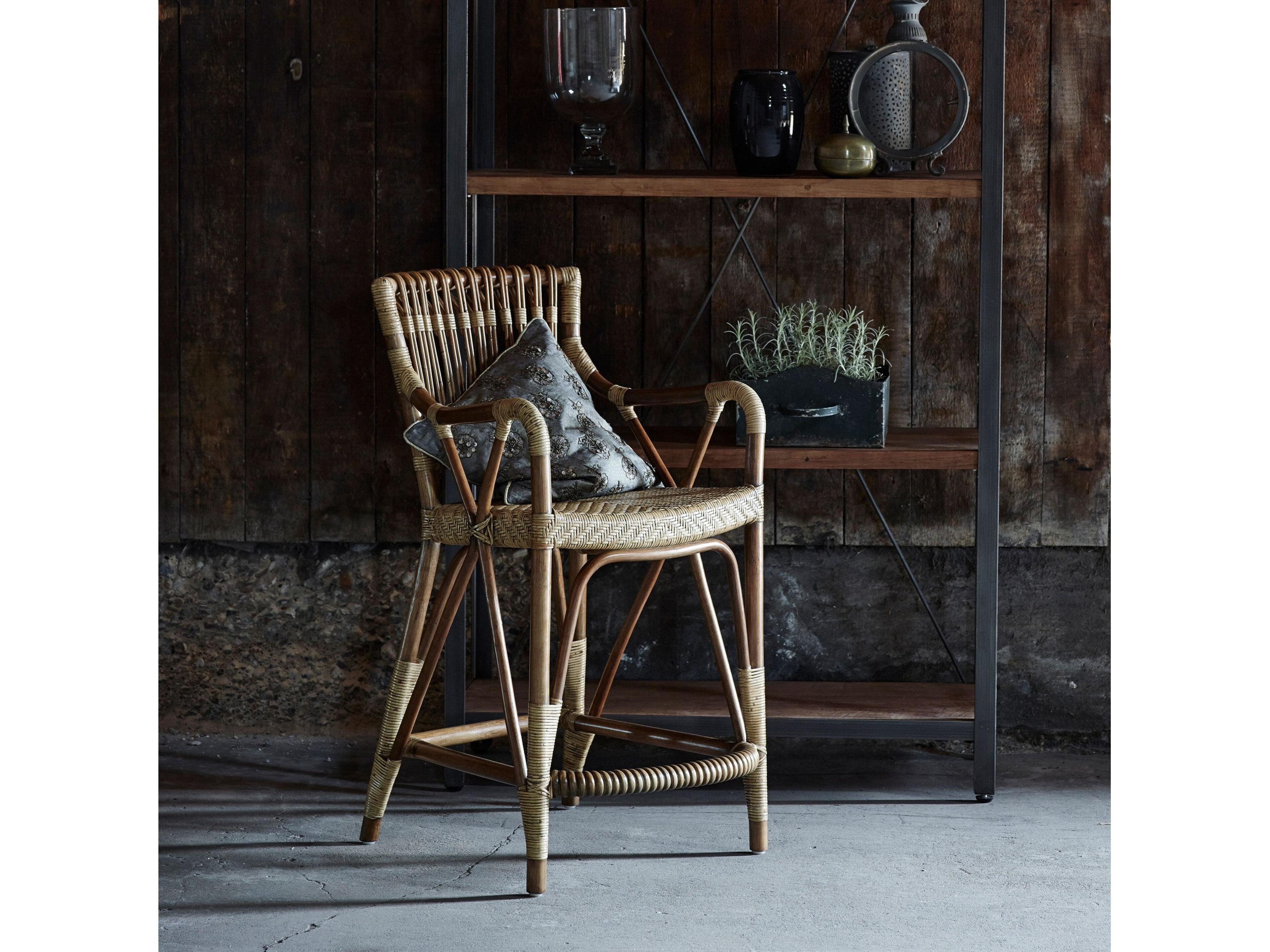 Sika Indoor Originals Blues Rattan Counter Stool