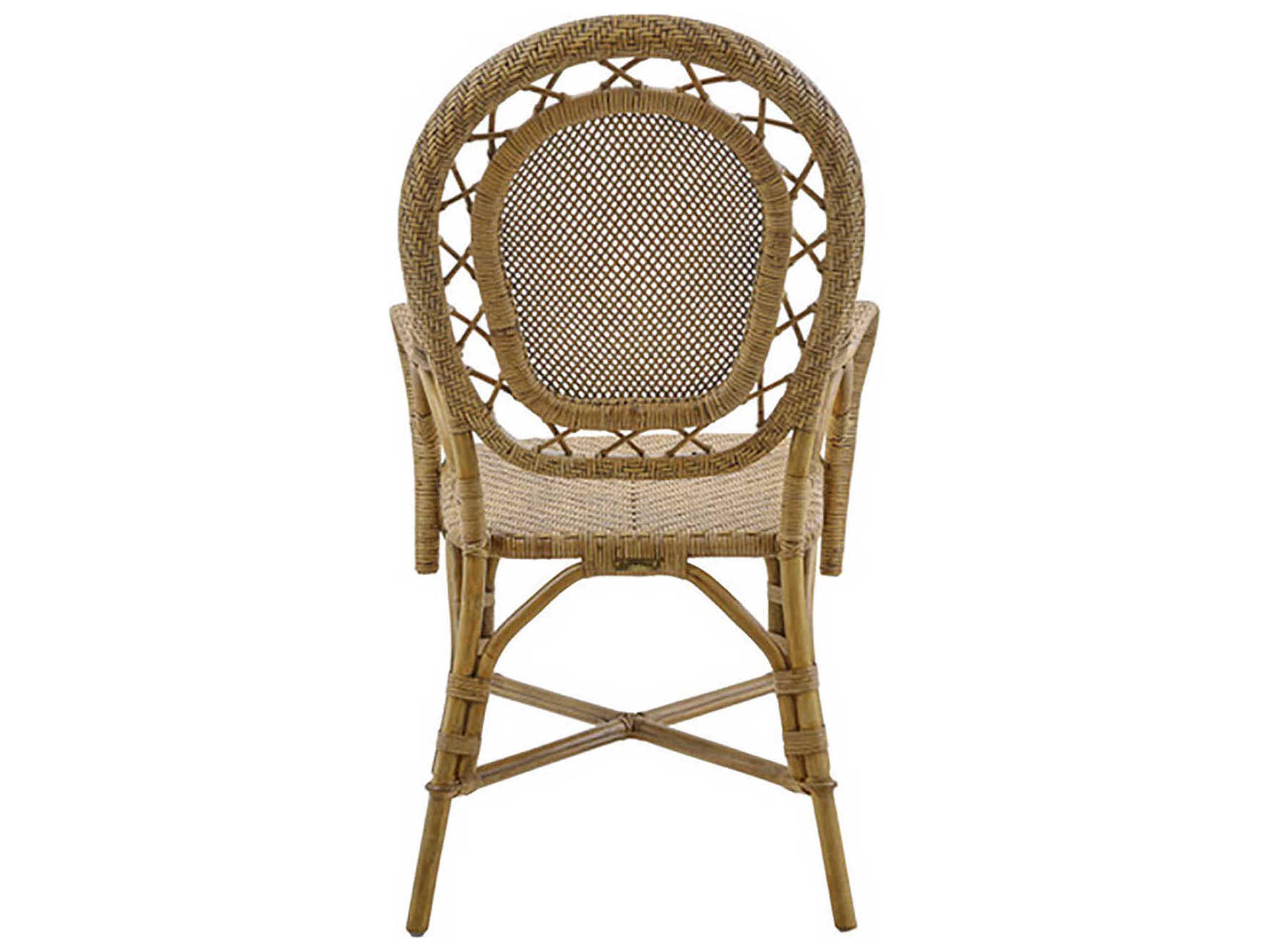 Sika Indoor Originals Romantica Rattan Brown Arm Dining Chair