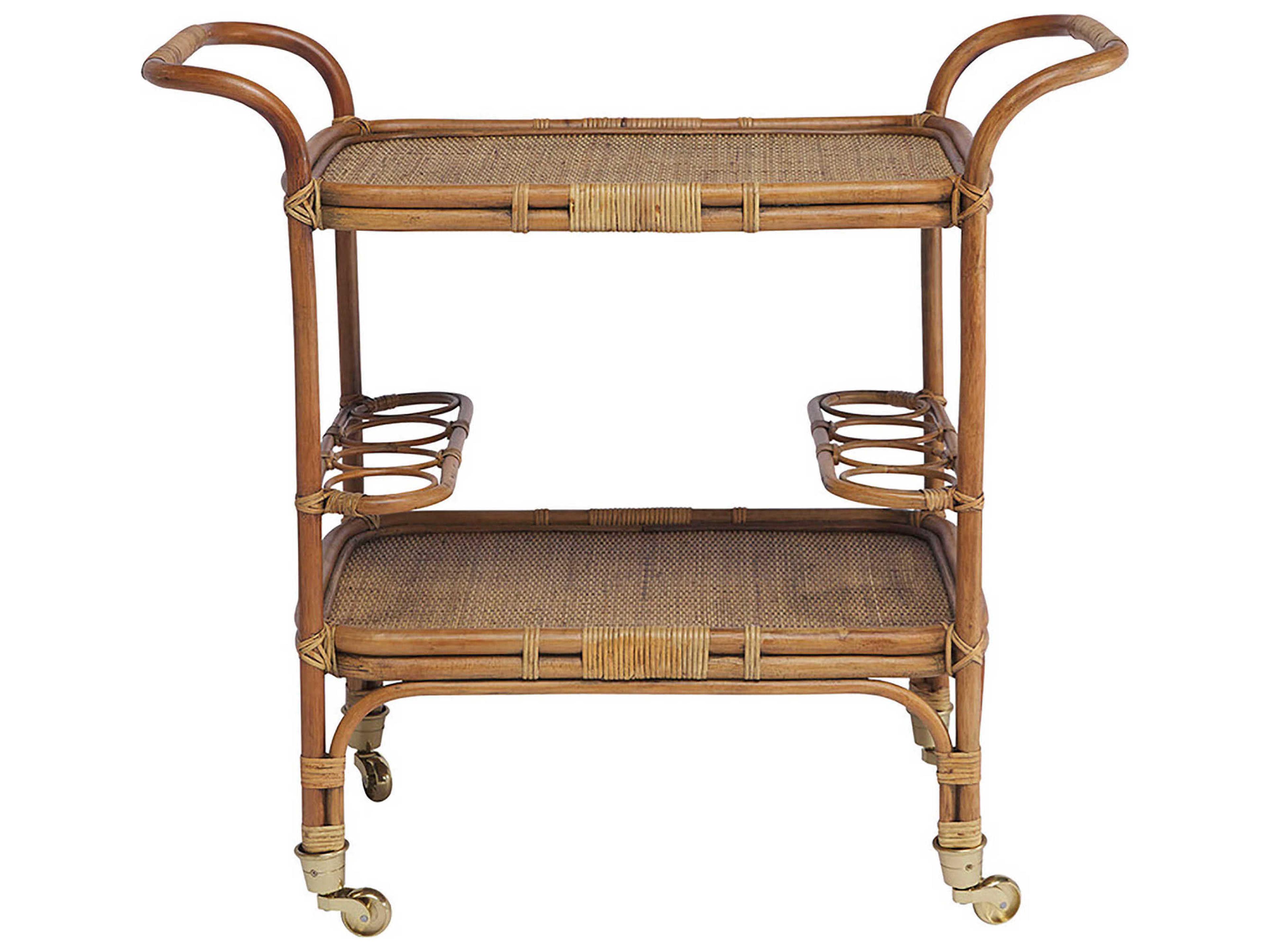 Sika Indoor Originals Glass Brown Bar Cart