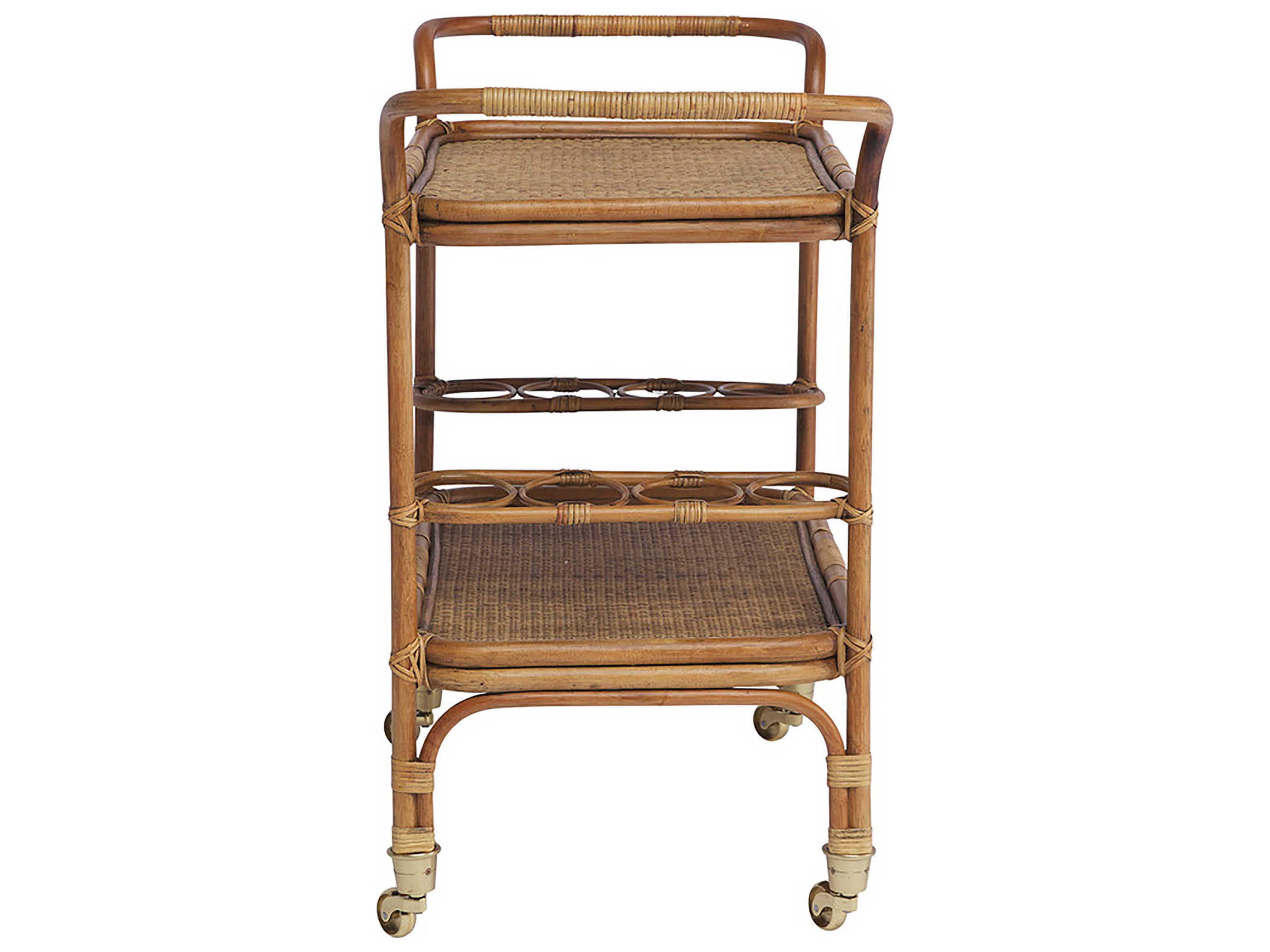 Sika Indoor Originals Glass Brown Bar Cart