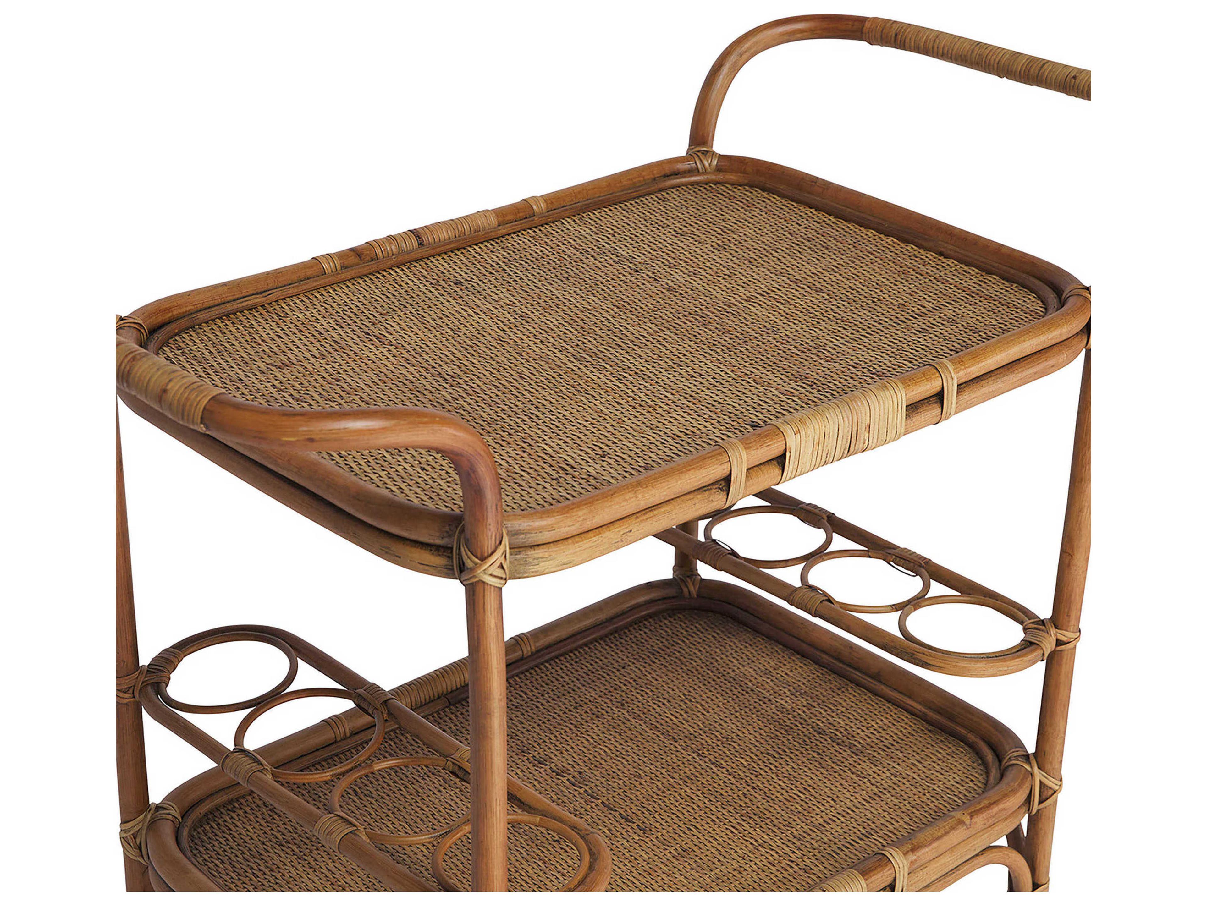 Sika Indoor Originals Glass Brown Bar Cart