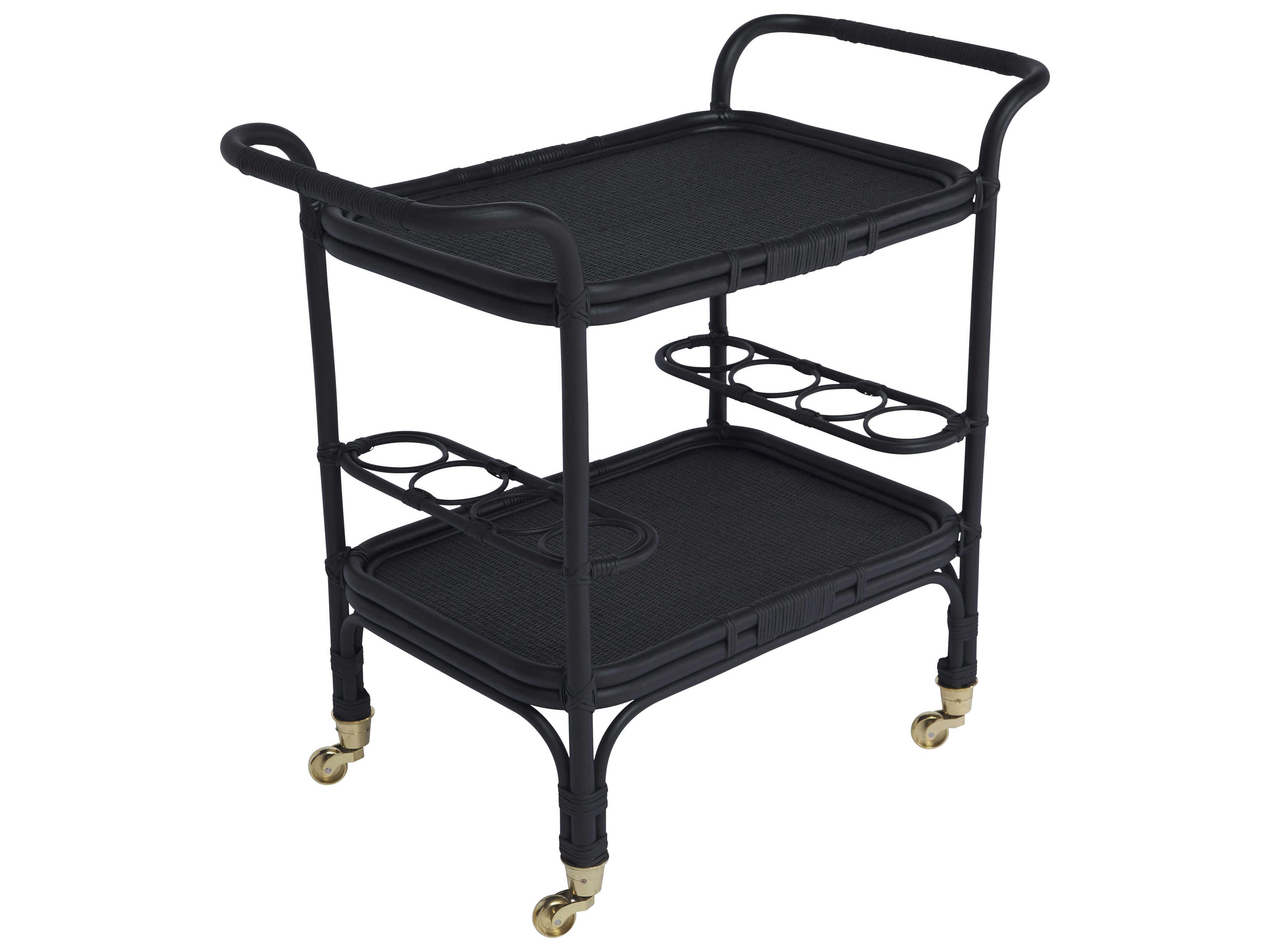 Sika Indoor Originals Glass Black Bar Cart