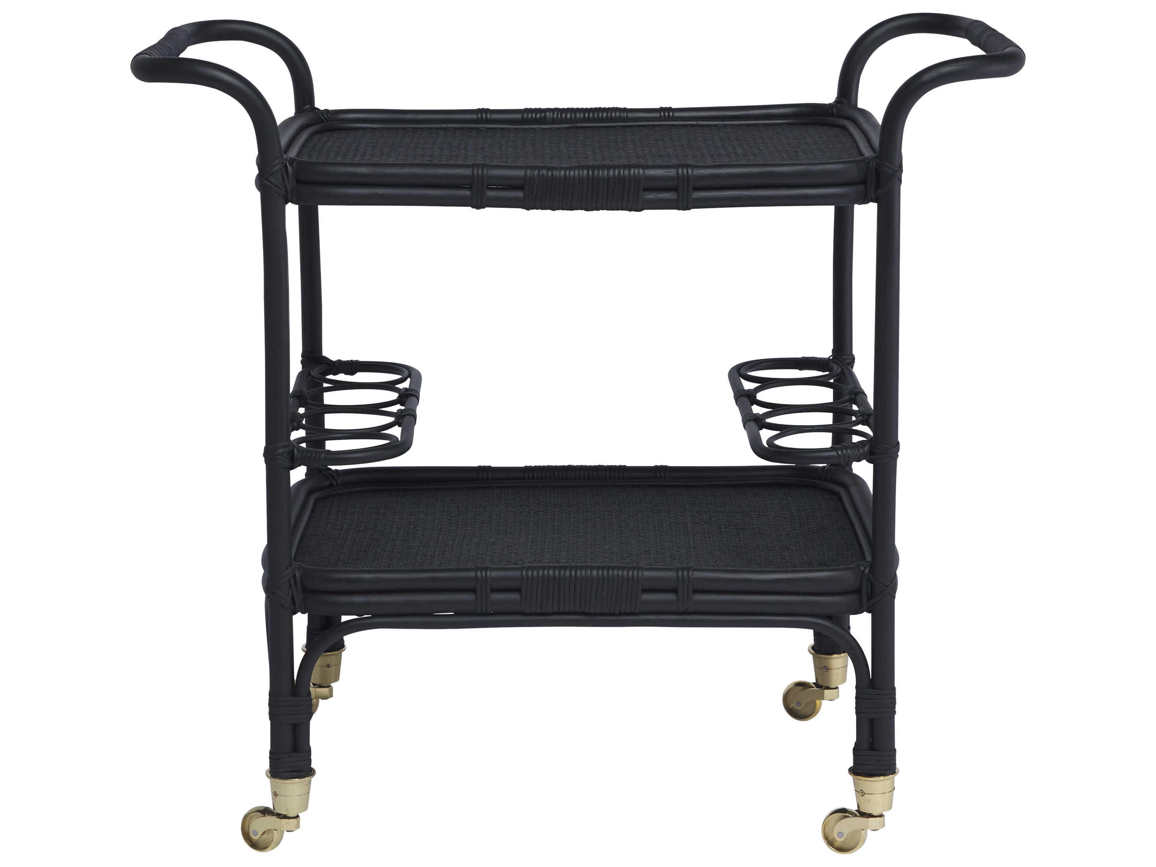 Sika Indoor Originals Glass Black Bar Cart