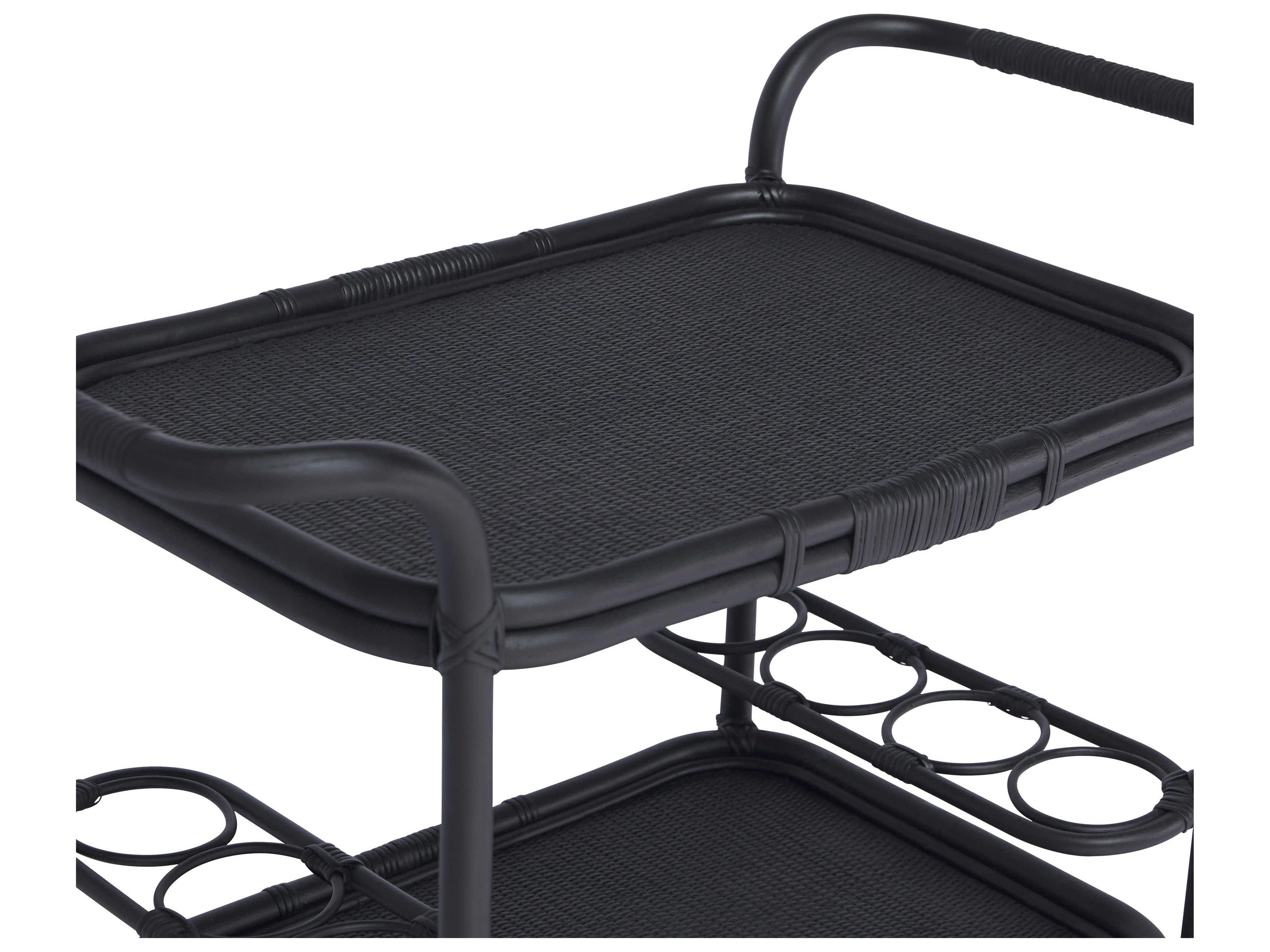 Sika Indoor Originals Glass Black Bar Cart