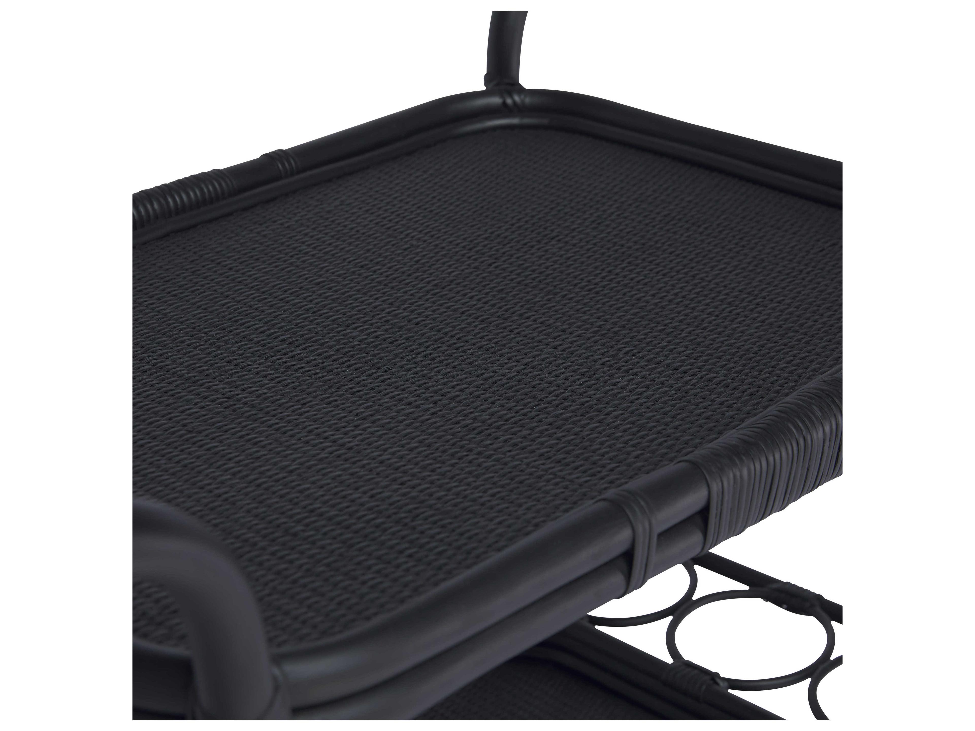 Sika Indoor Originals Glass Black Bar Cart