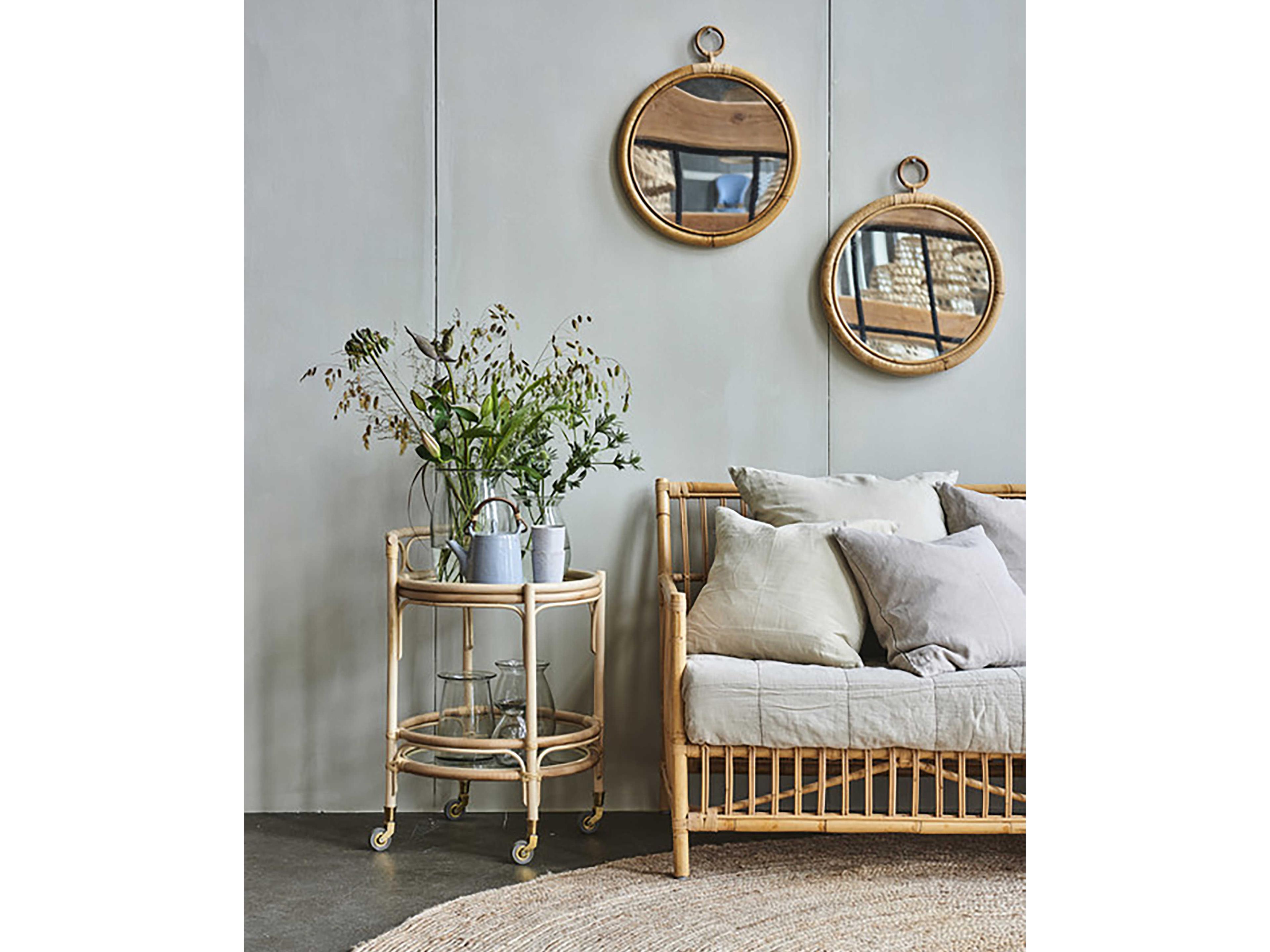 Sika Indoor Originals Ella Rattan Round Wall Mirror