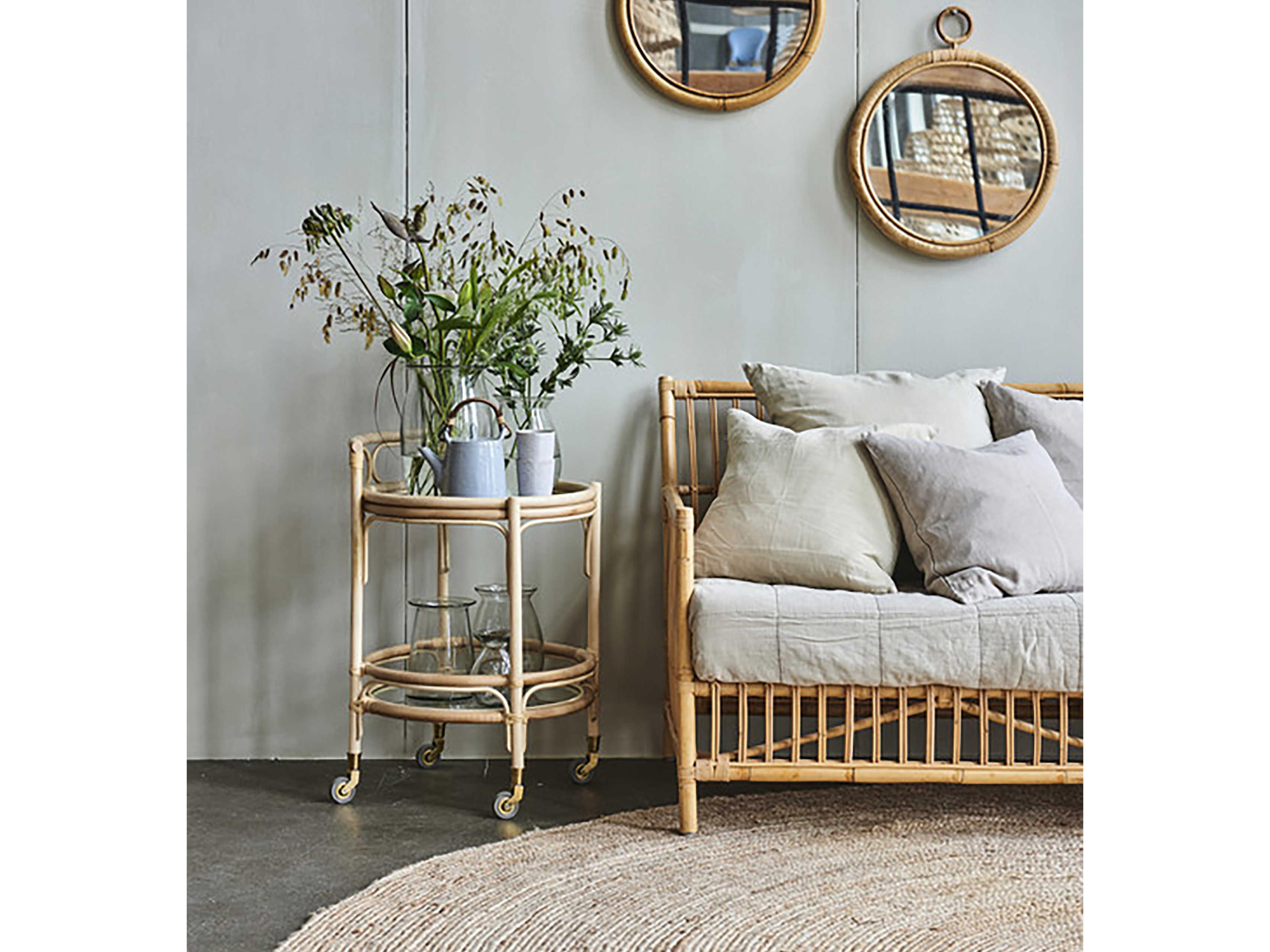 Sika Indoor Originals Ella Rattan Round Wall Mirror