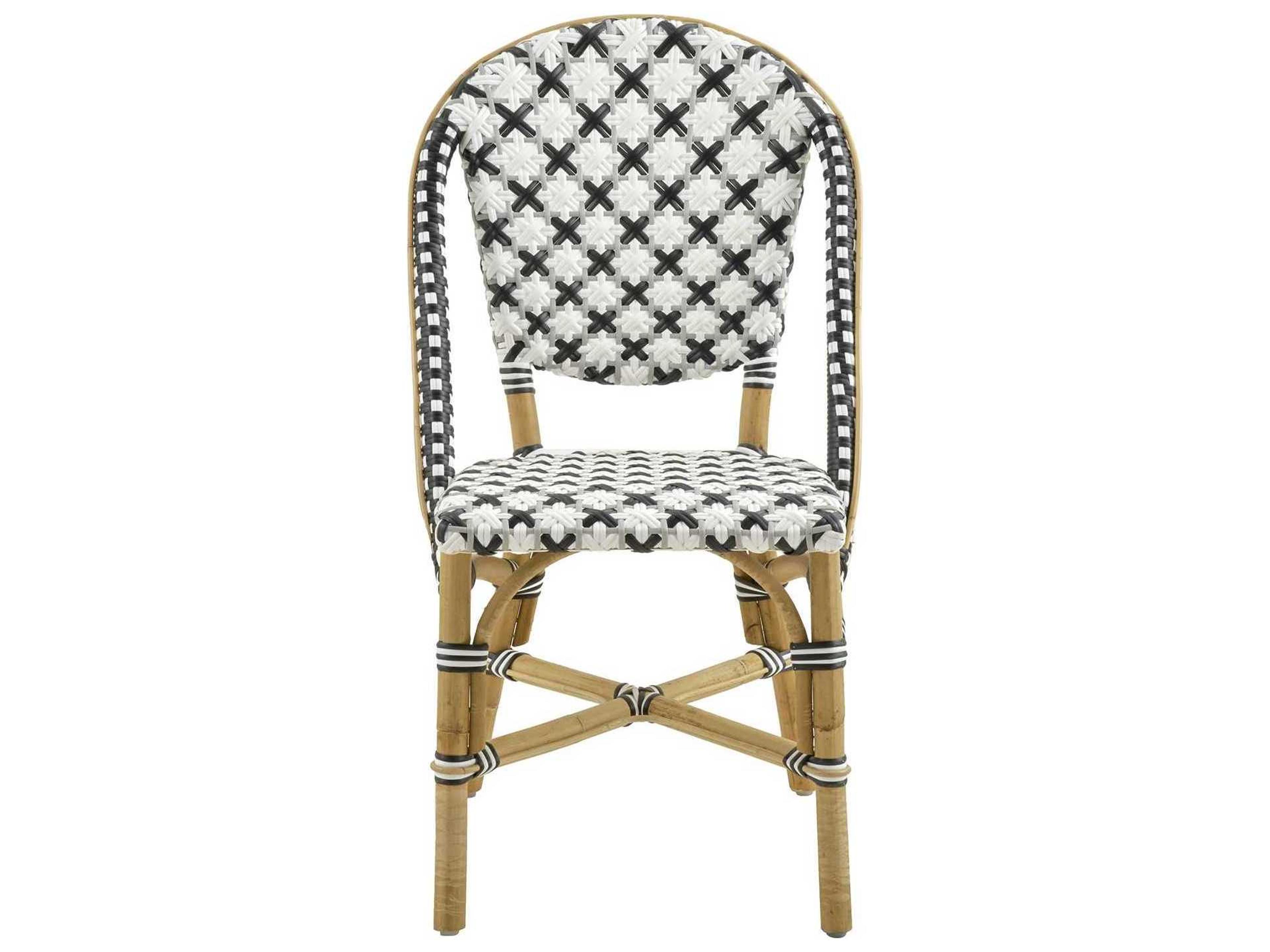 Sika Indoor Affaire Sofie Bistro Rattan White Side Dining Chair