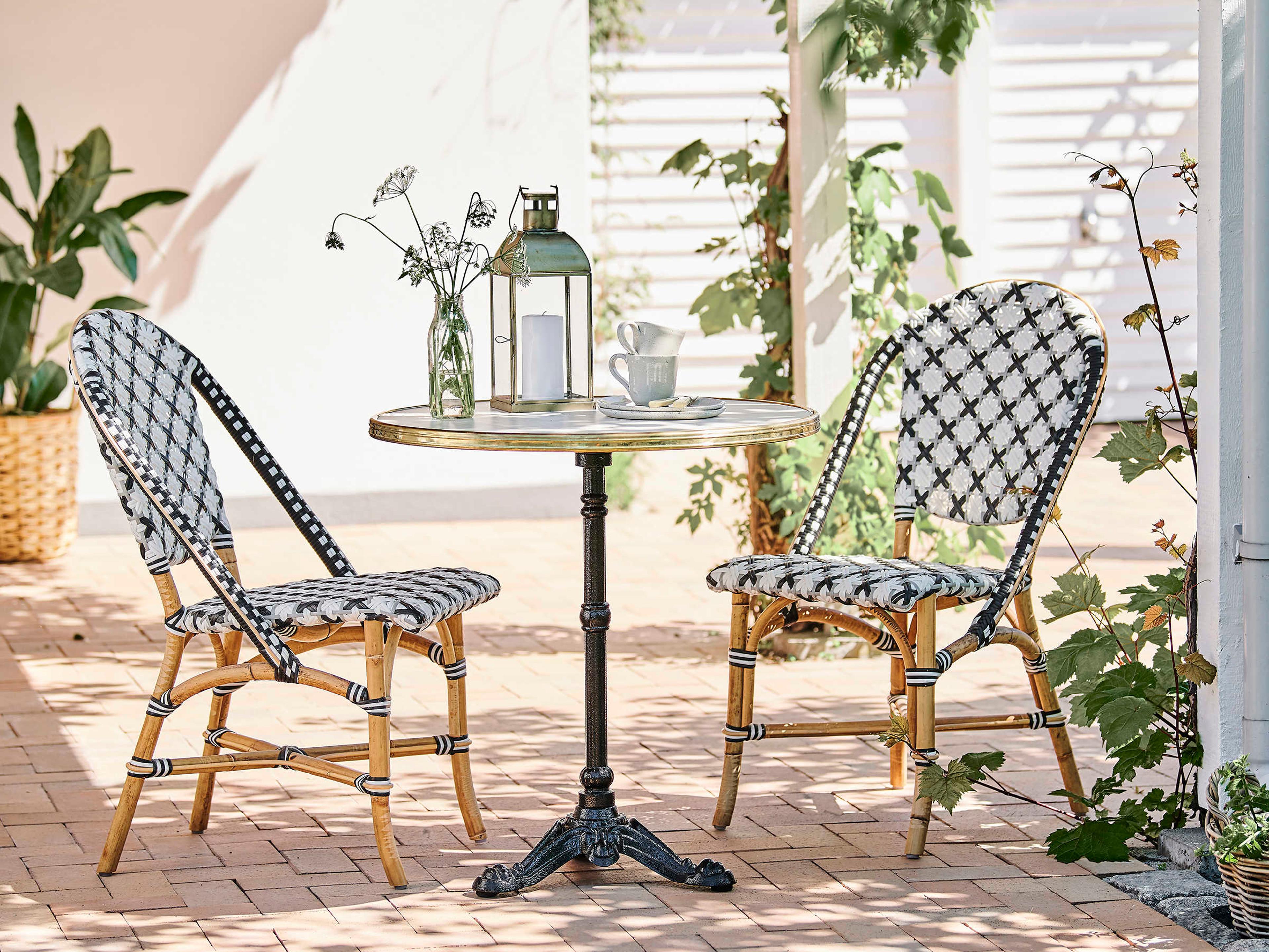 Sika Indoor Affaire Sofie Bistro Rattan White Side Dining Chair