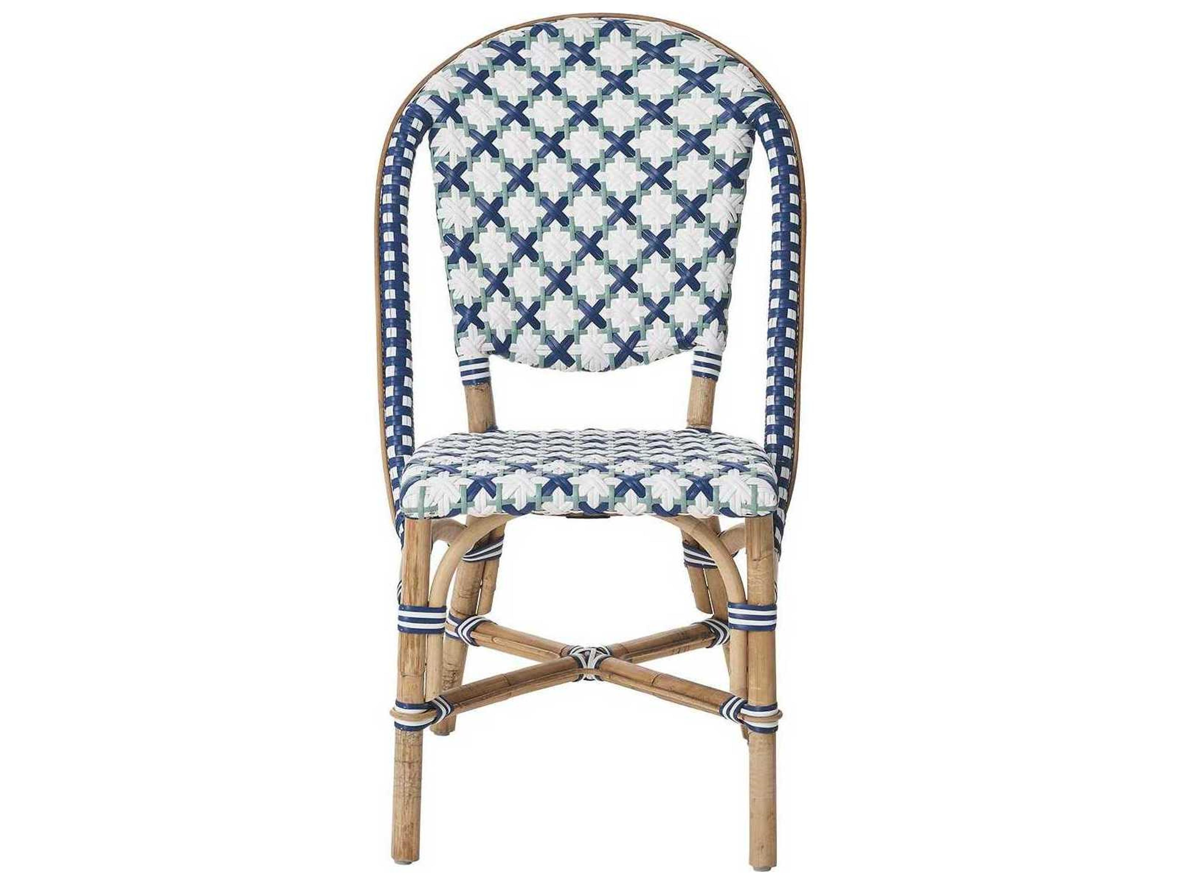 Sika Indoor Affaire Sofie Bistro Rattan White Side Dining Chair