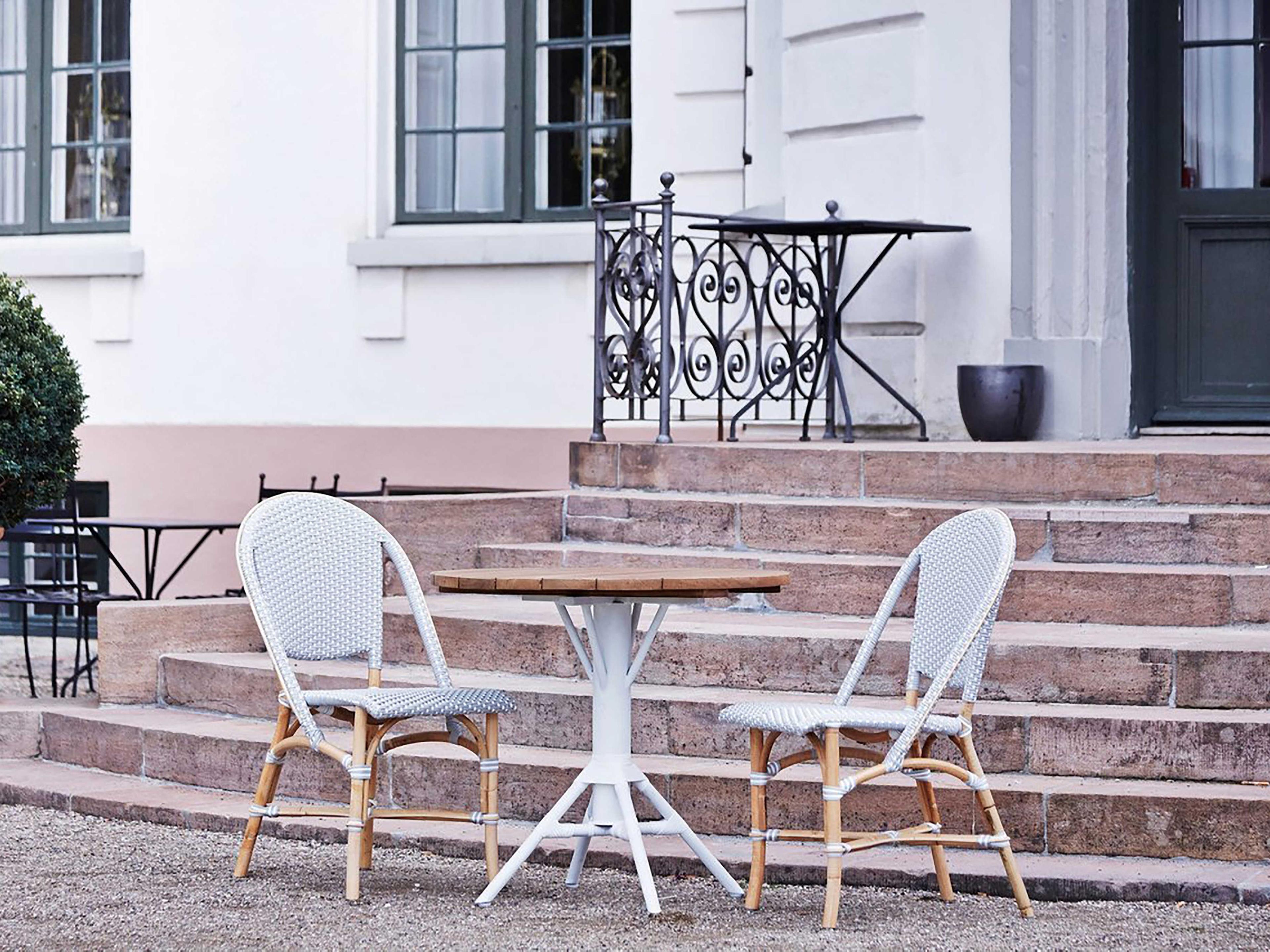 Sika Indoor Affaire Sofie Bistro Rattan Gray Side Dining Chair