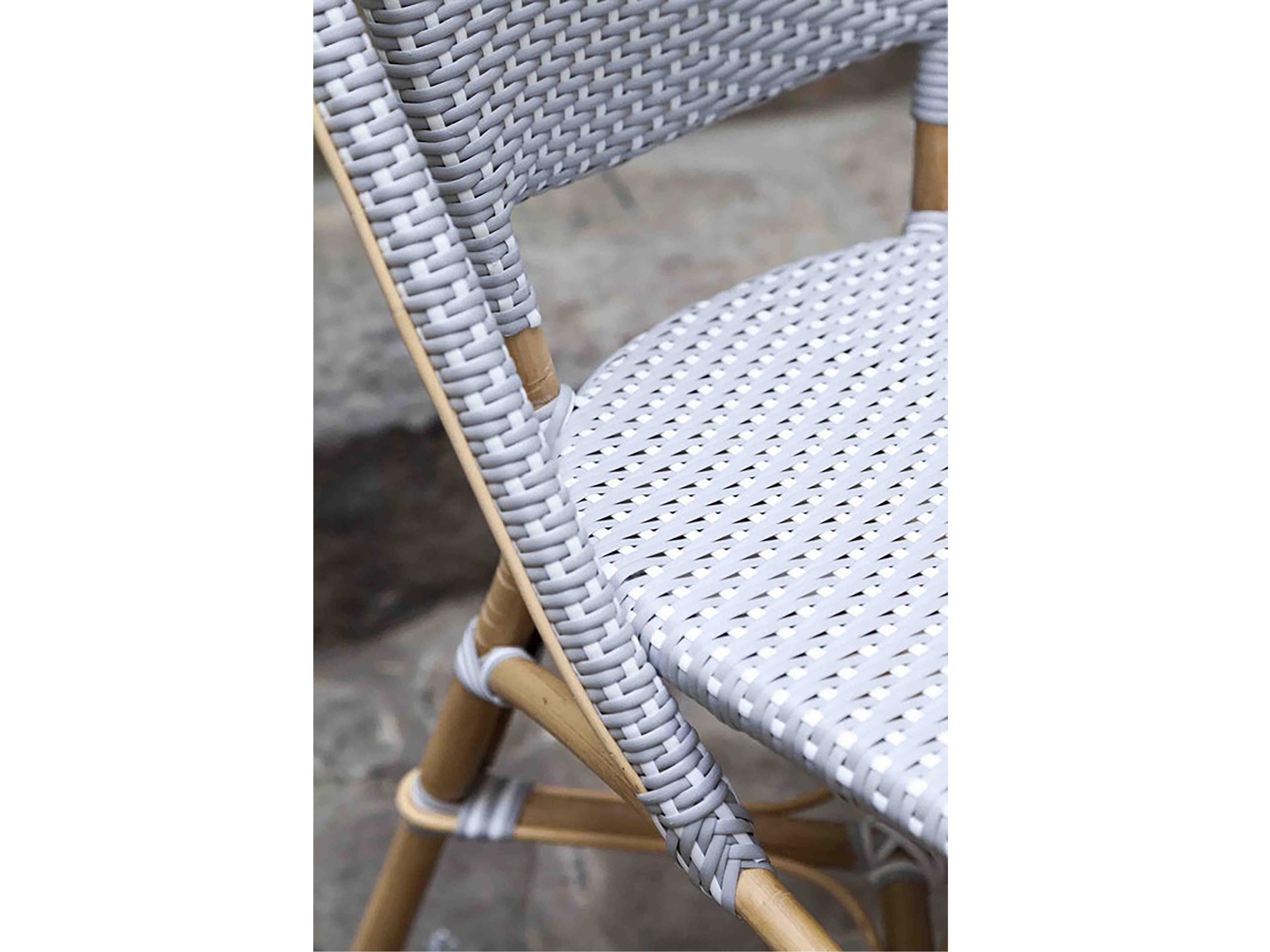 Sika Indoor Affaire Sofie Bistro Rattan Gray Side Dining Chair