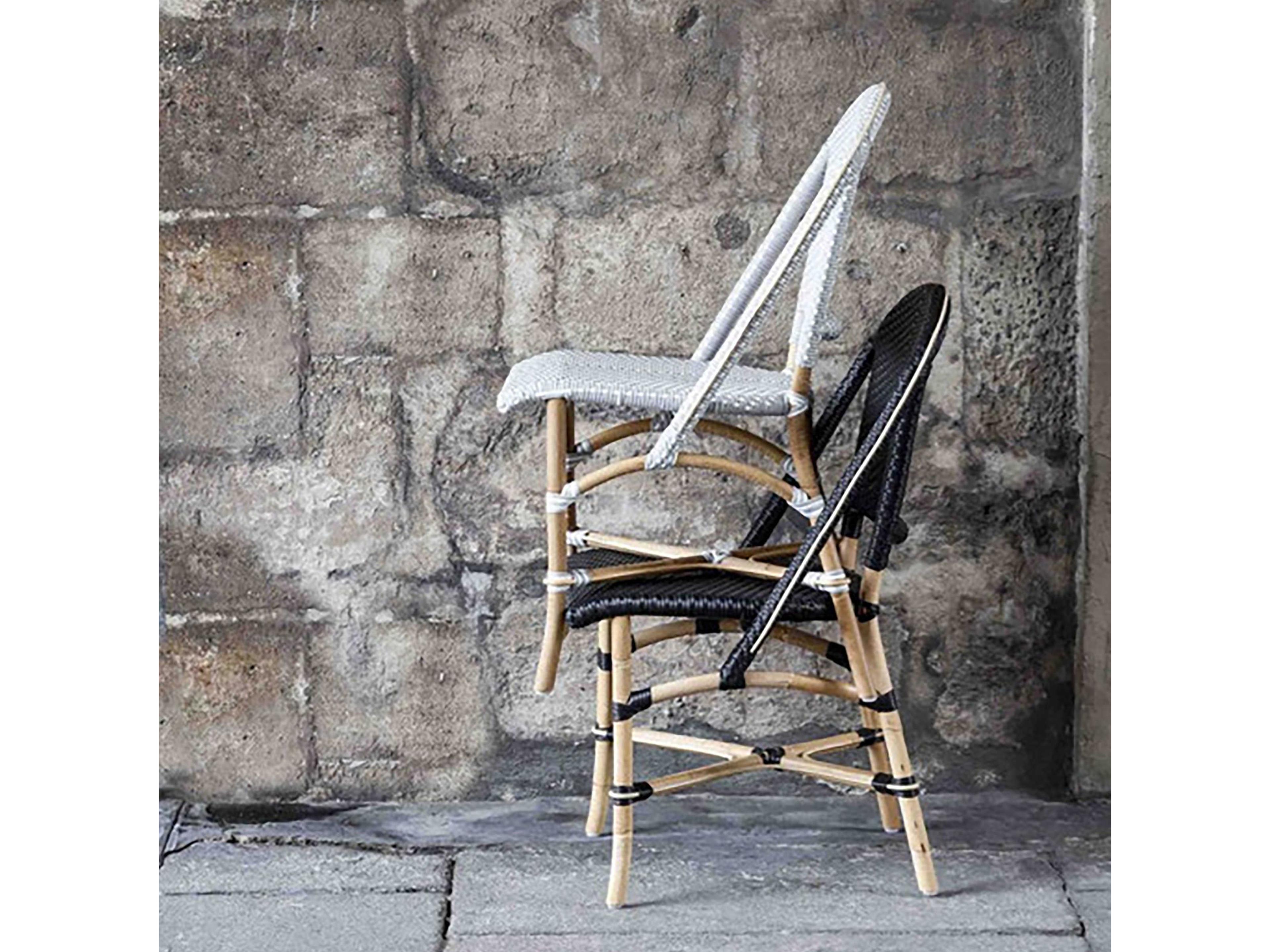 Sika Indoor Affaire Sofie Bistro Rattan Gray Side Dining Chair