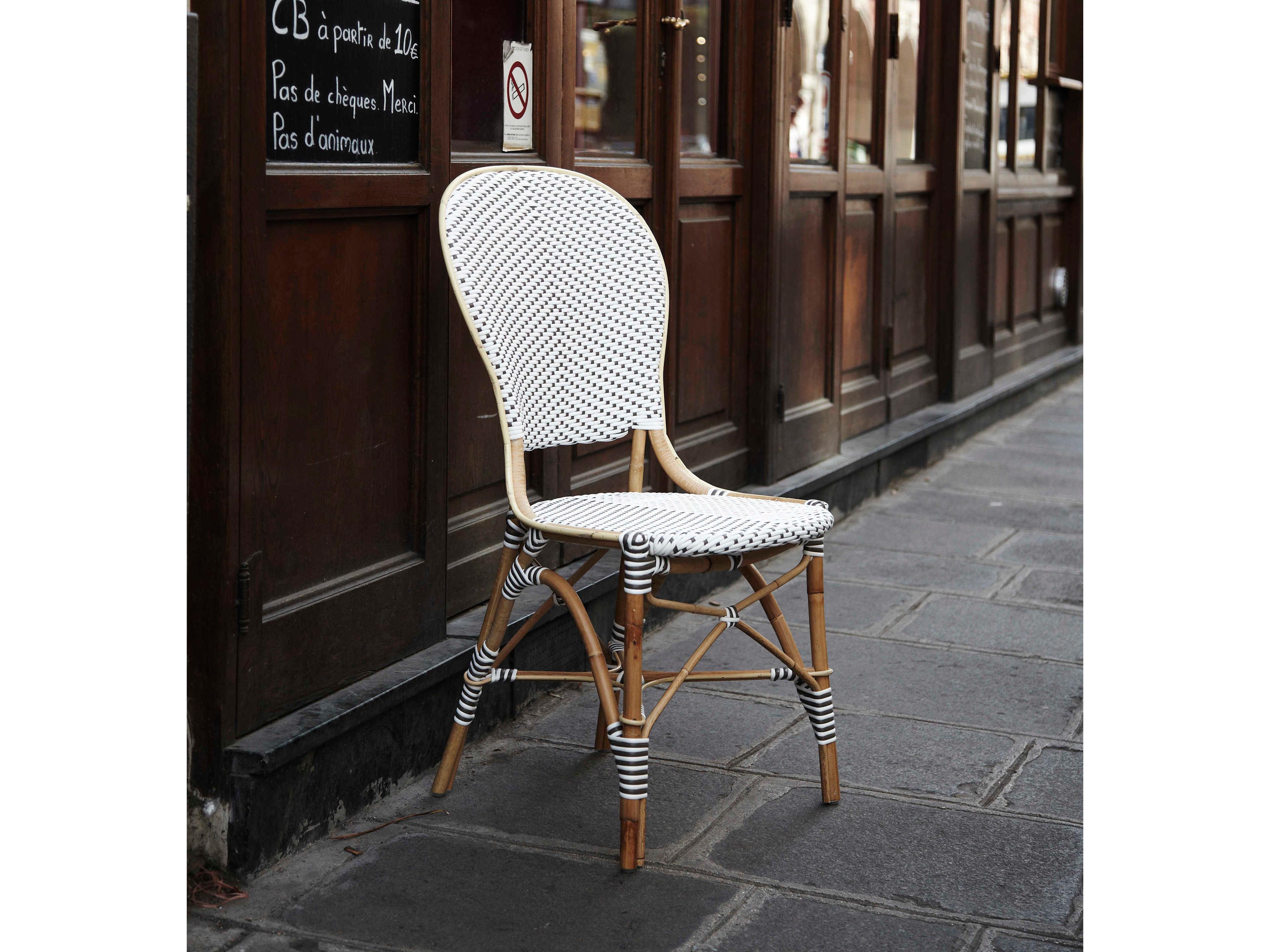 Sika Indoor Affaire Isabell Bistro Rattan White Side Dining Chair