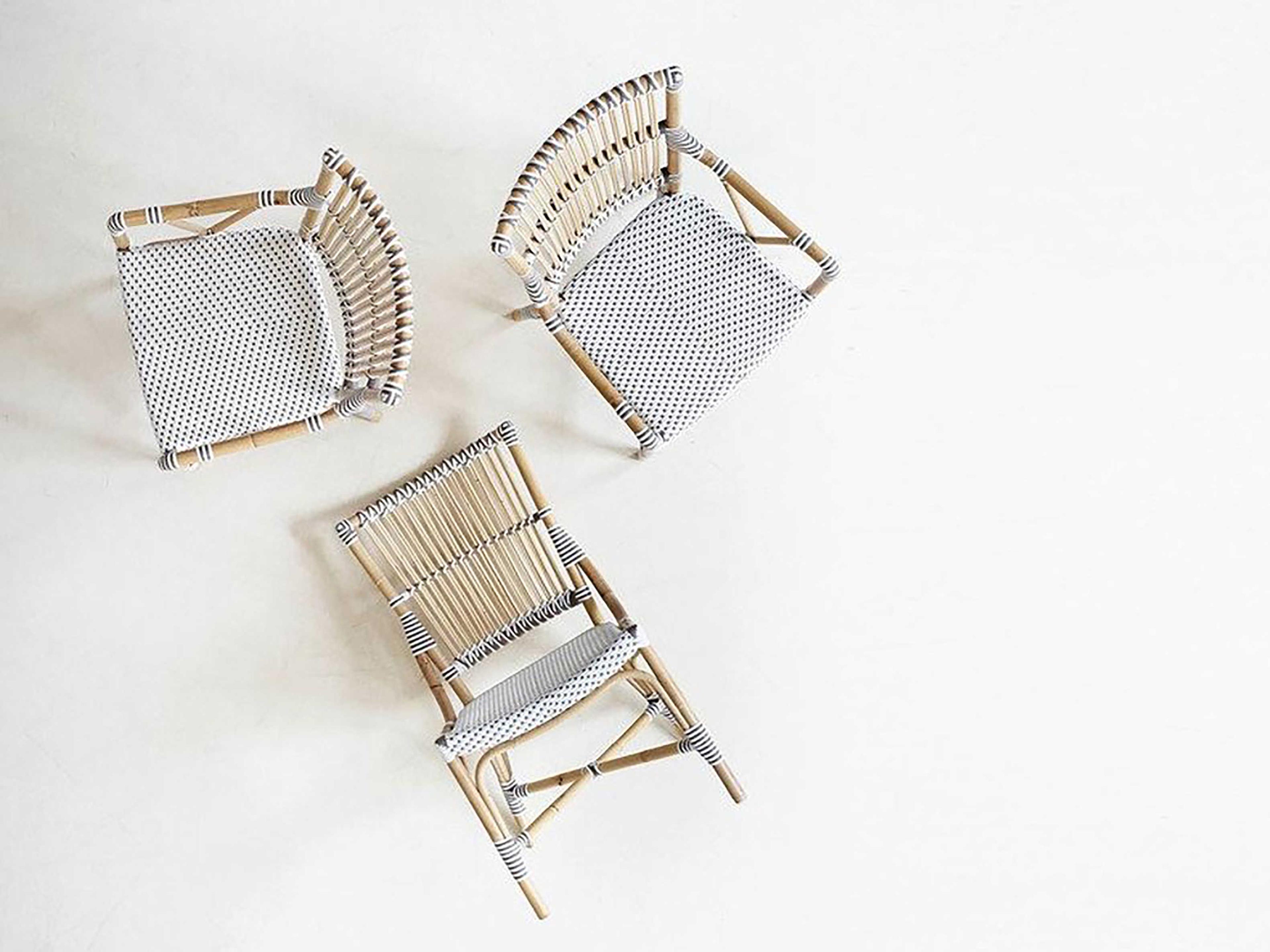 Sika Indoor Affaire Monique Bistro Rattan White Side Dining Chair