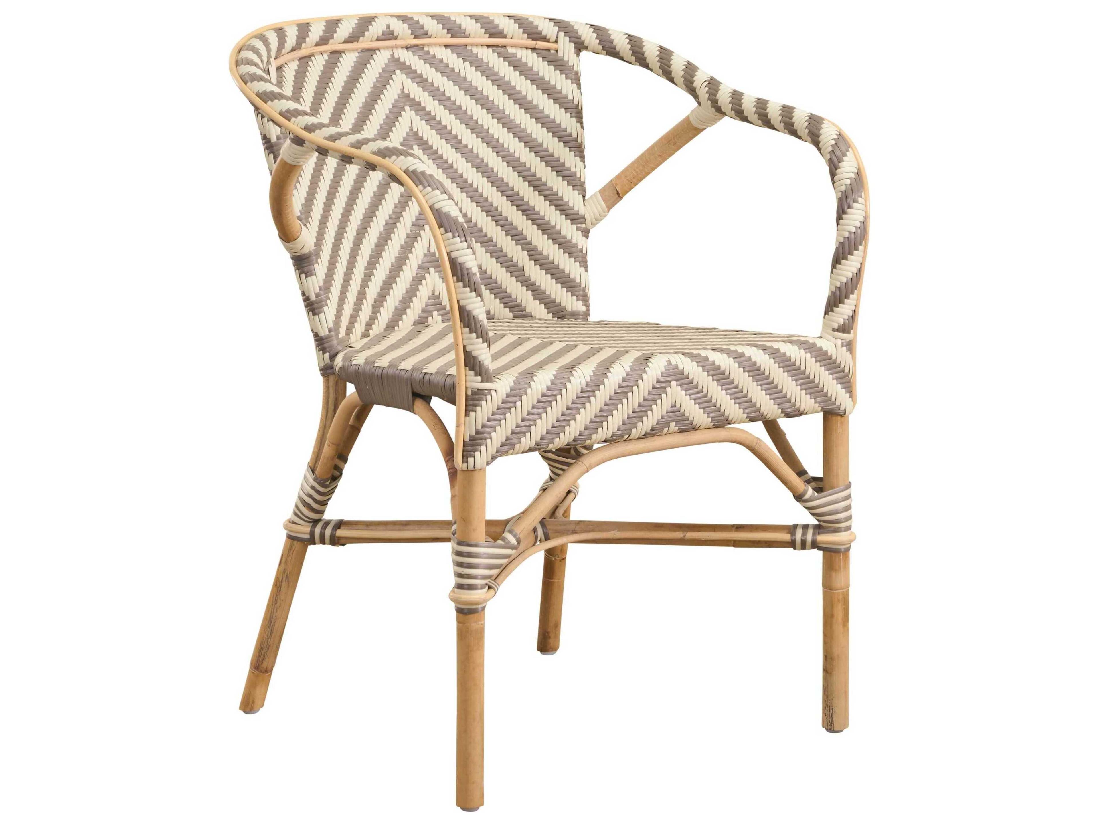Alu Affaire Madeleine Rattan Beige Arm Dining Chair
