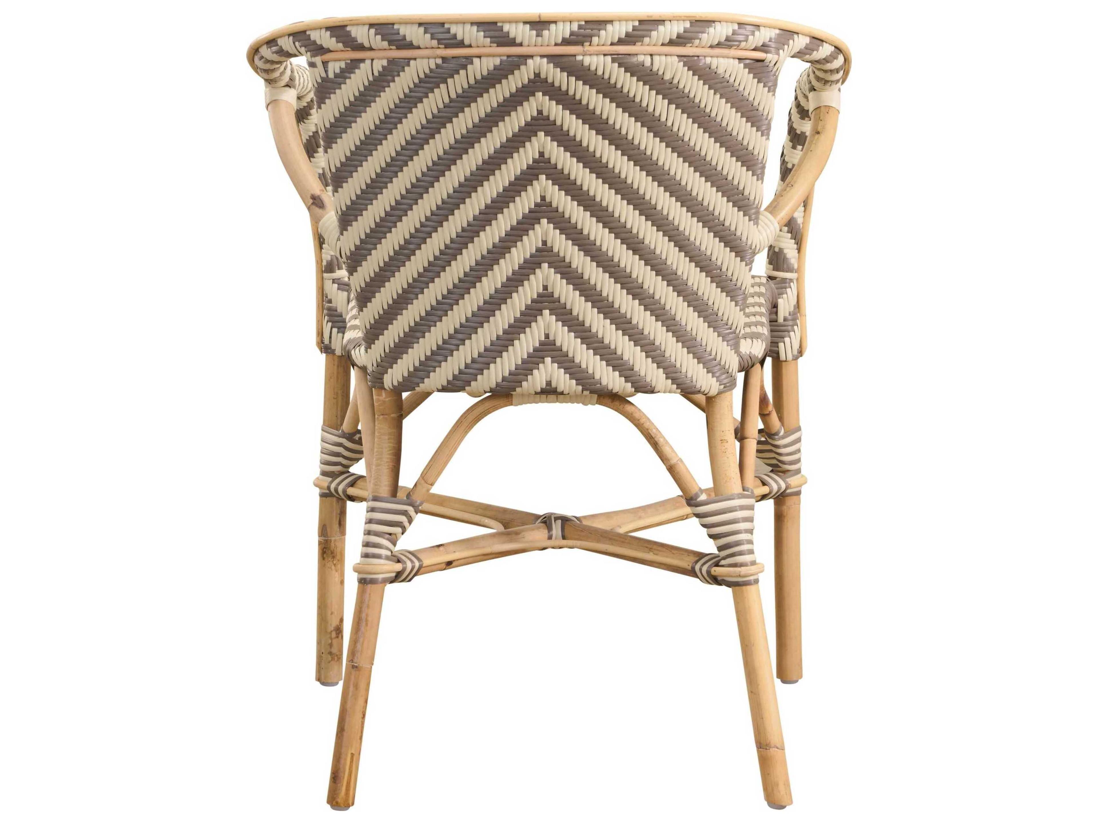 Sika Indoor Alu Affaire Madeleine Rattan Beige Arm Dining Chair
