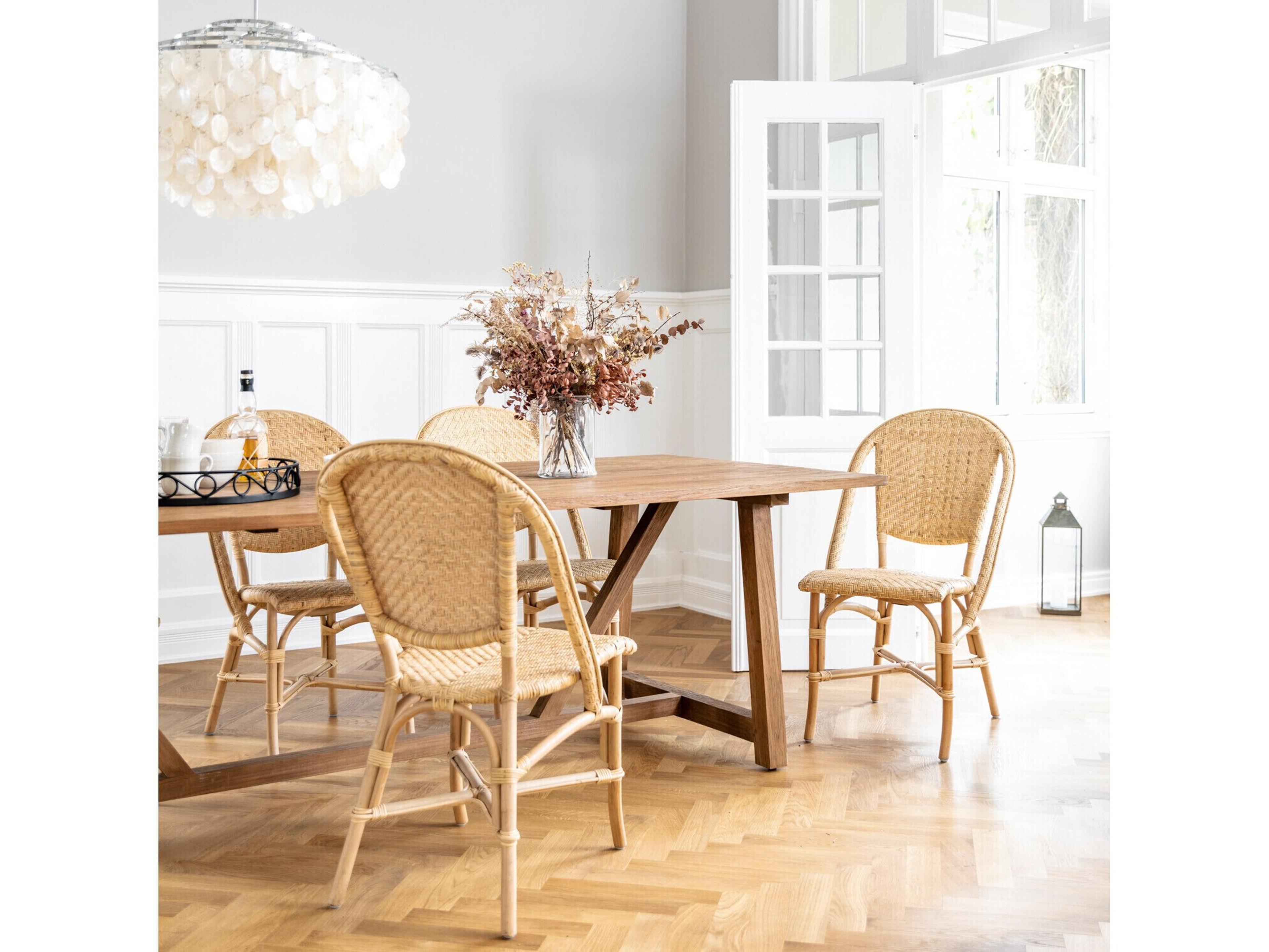 Sika Indoor Teak Rectangular Wood Dining Table