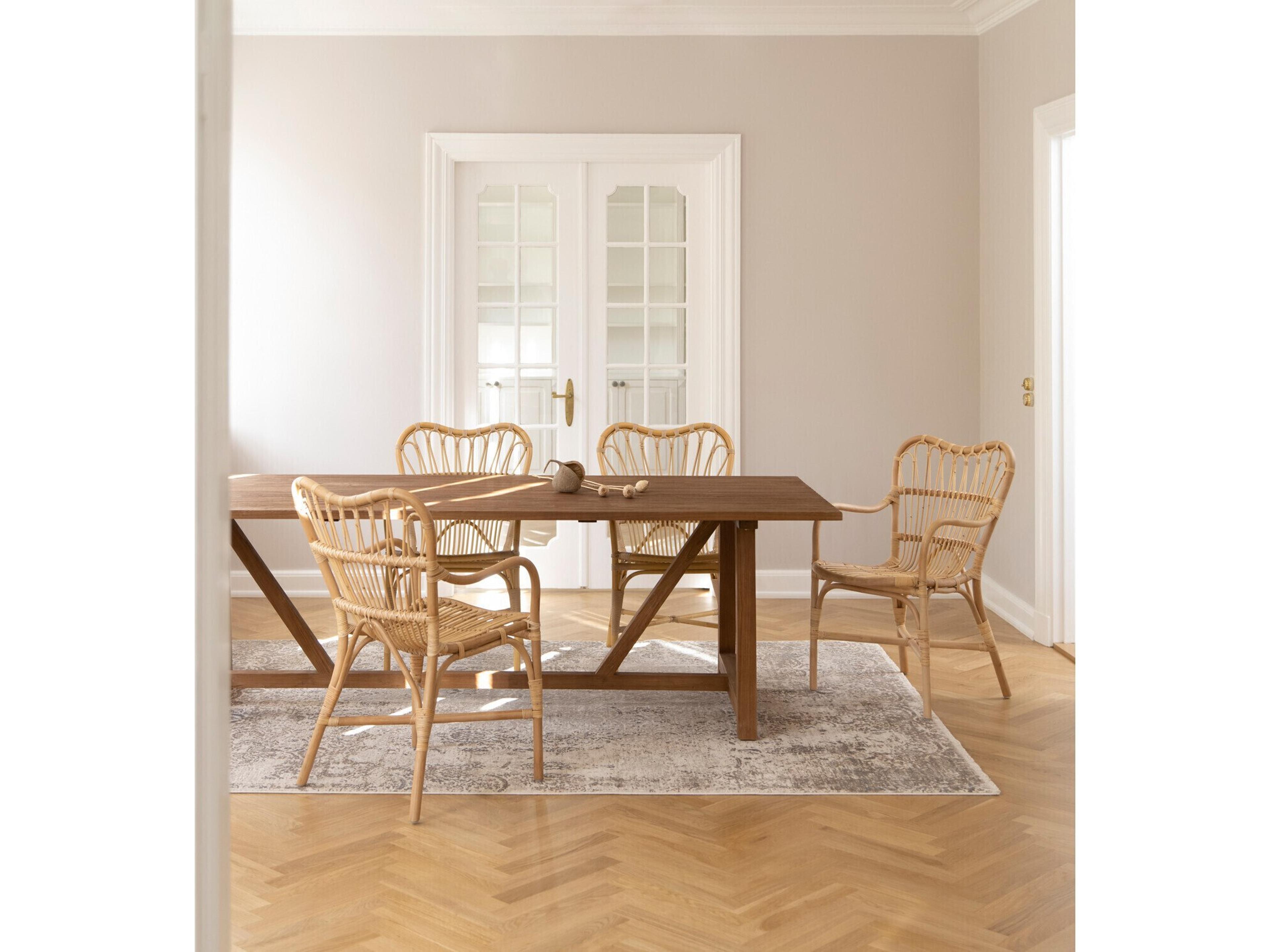 Sika Indoor Teak Rectangular Wood Dining Table