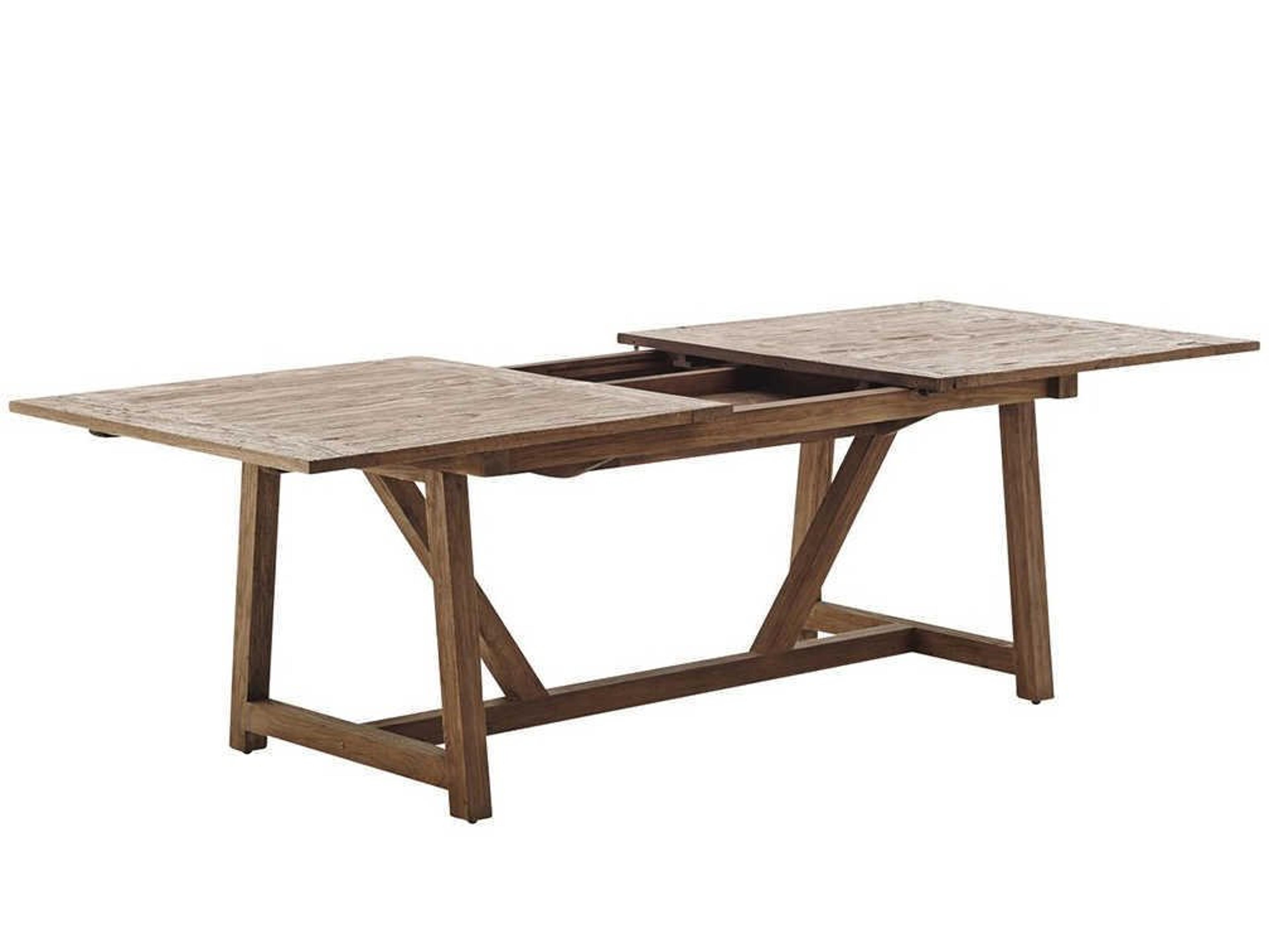 Teak Extendable Rectangular Wood Dining Table