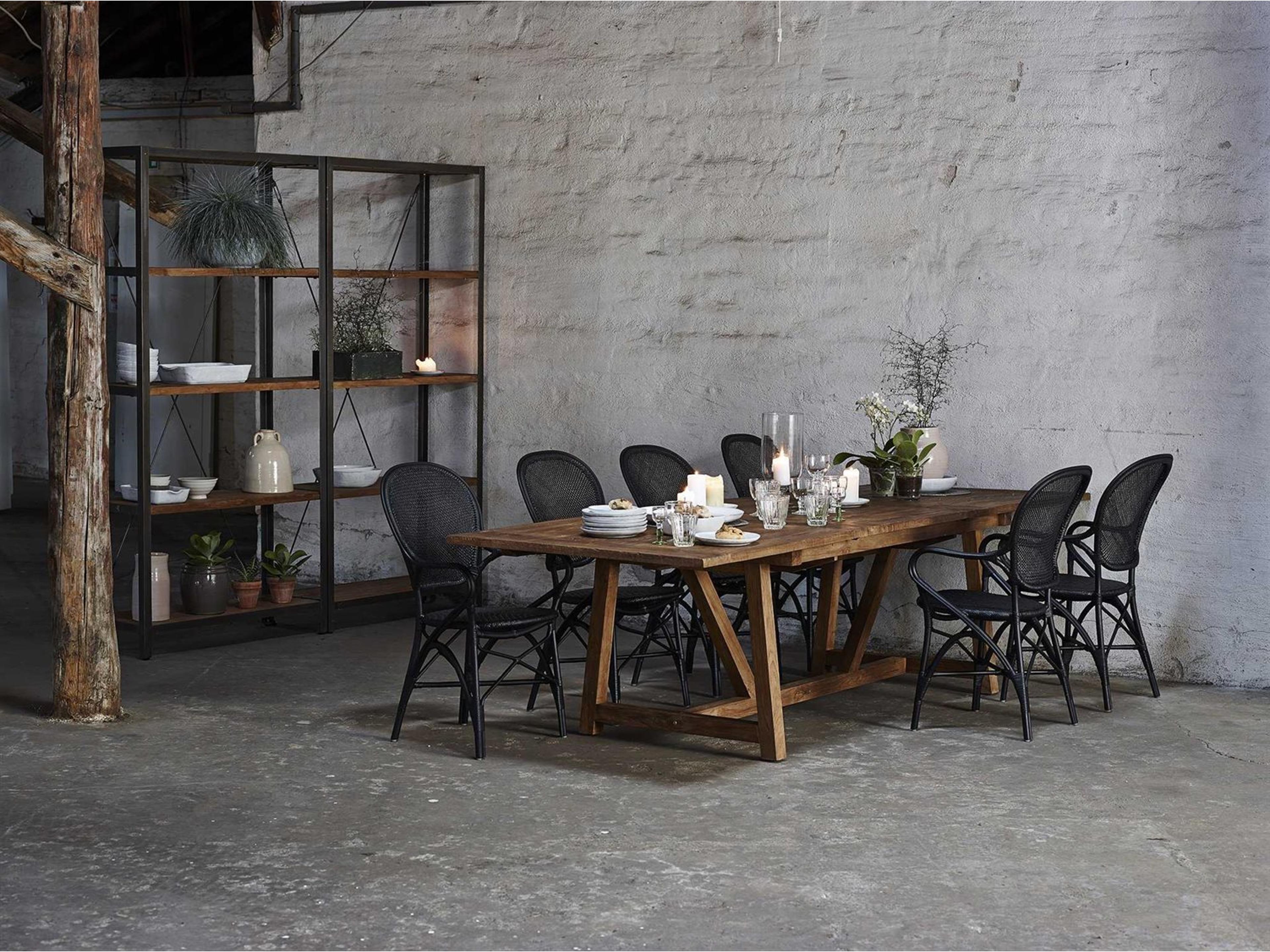 Sika Indoor Teak Extendable Rectangular Wood Dining Table