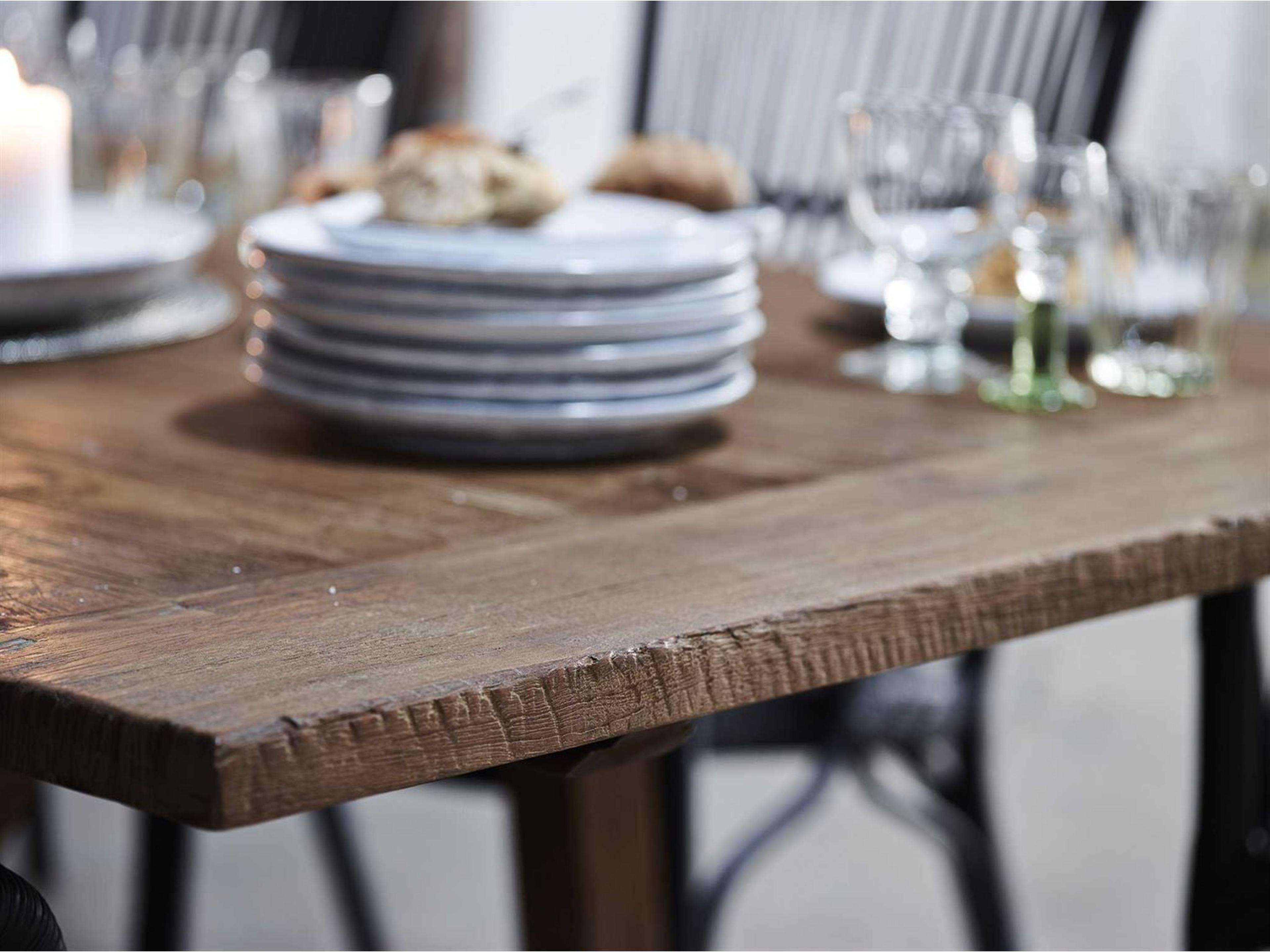 Sika Indoor Teak Extendable Rectangular Wood Dining Table