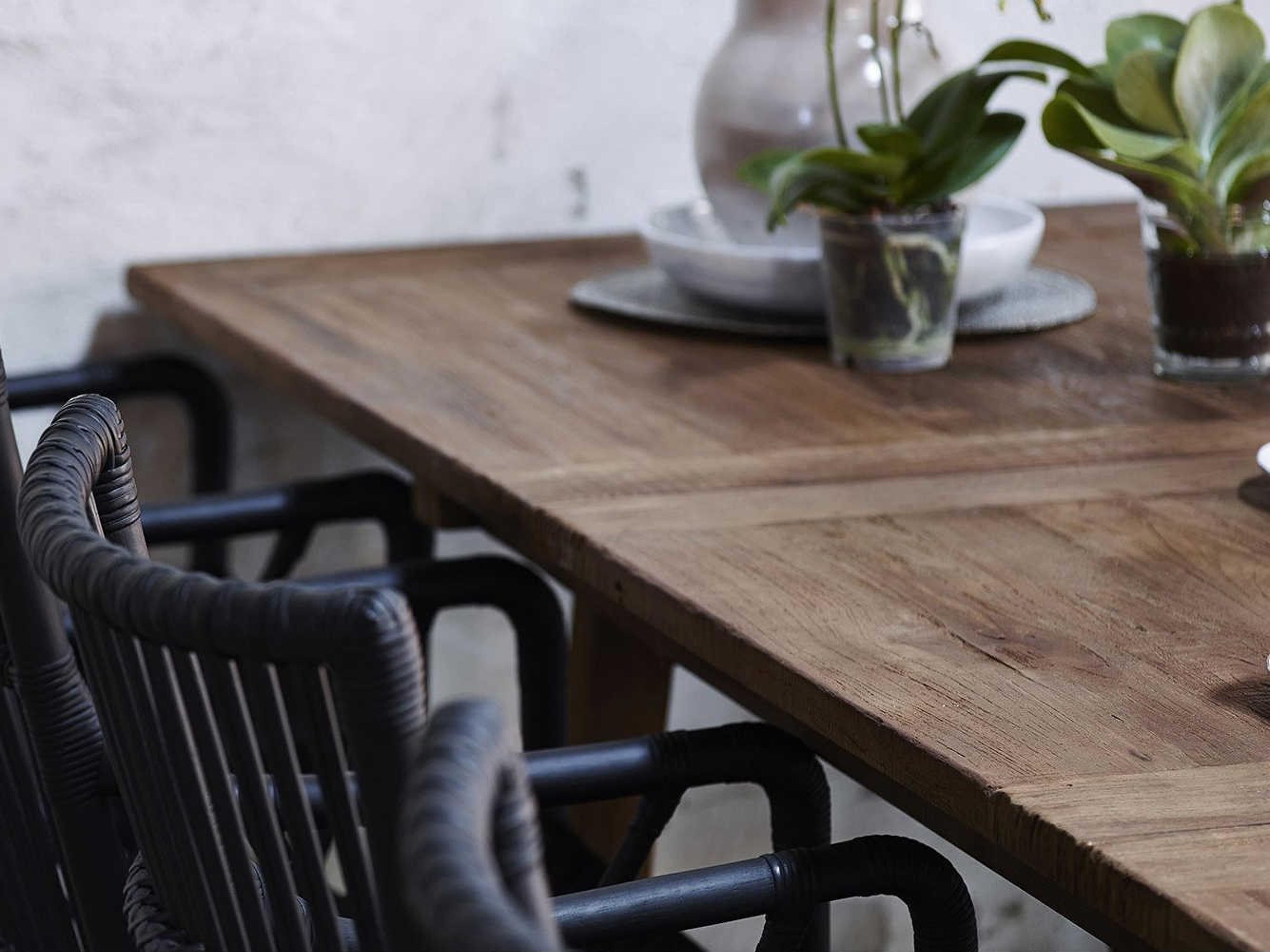 Sika Indoor Teak Extendable Rectangular Wood Dining Table