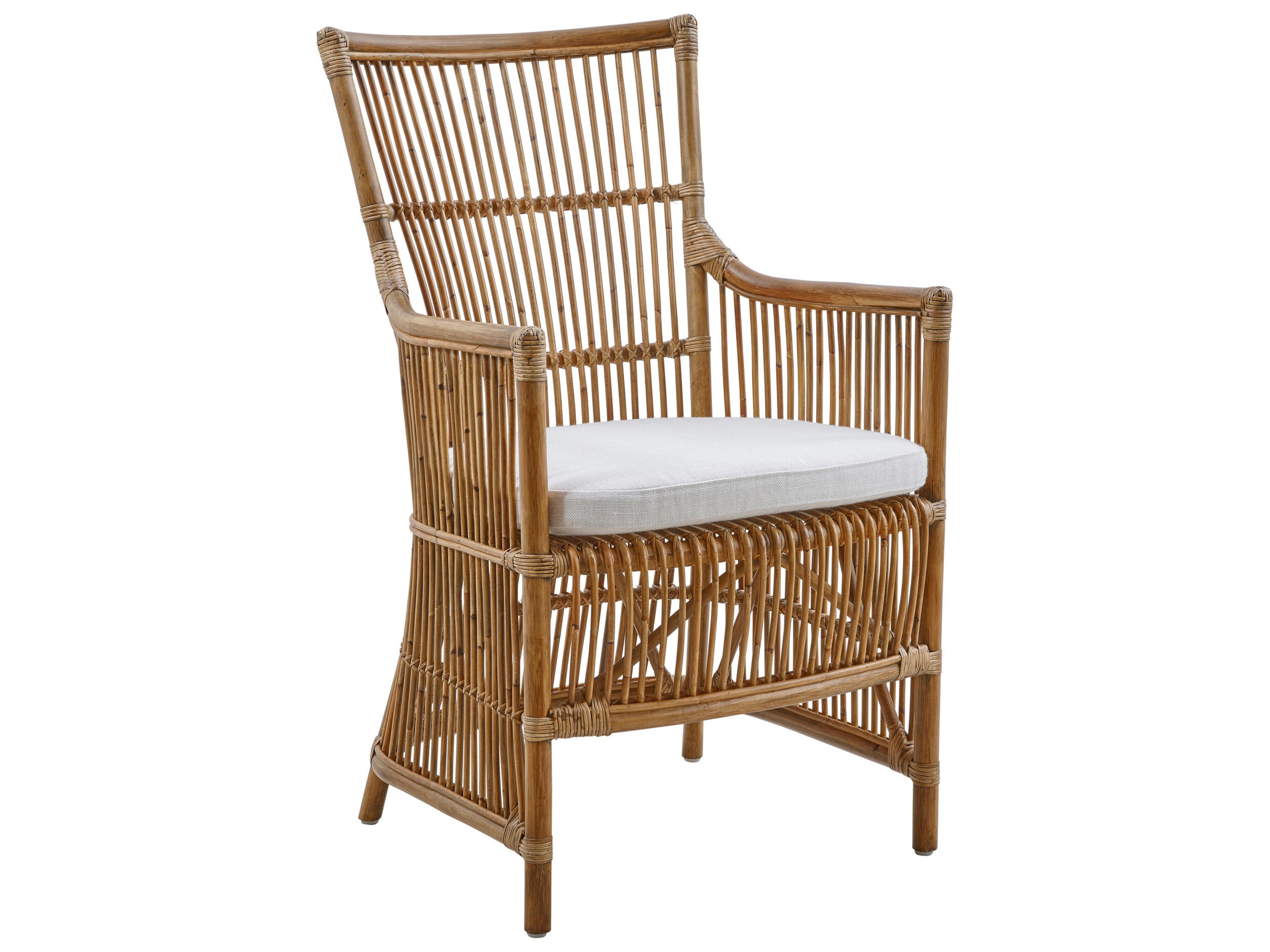 Sika Indoor Originals Rattan White Armless Dining Chair
