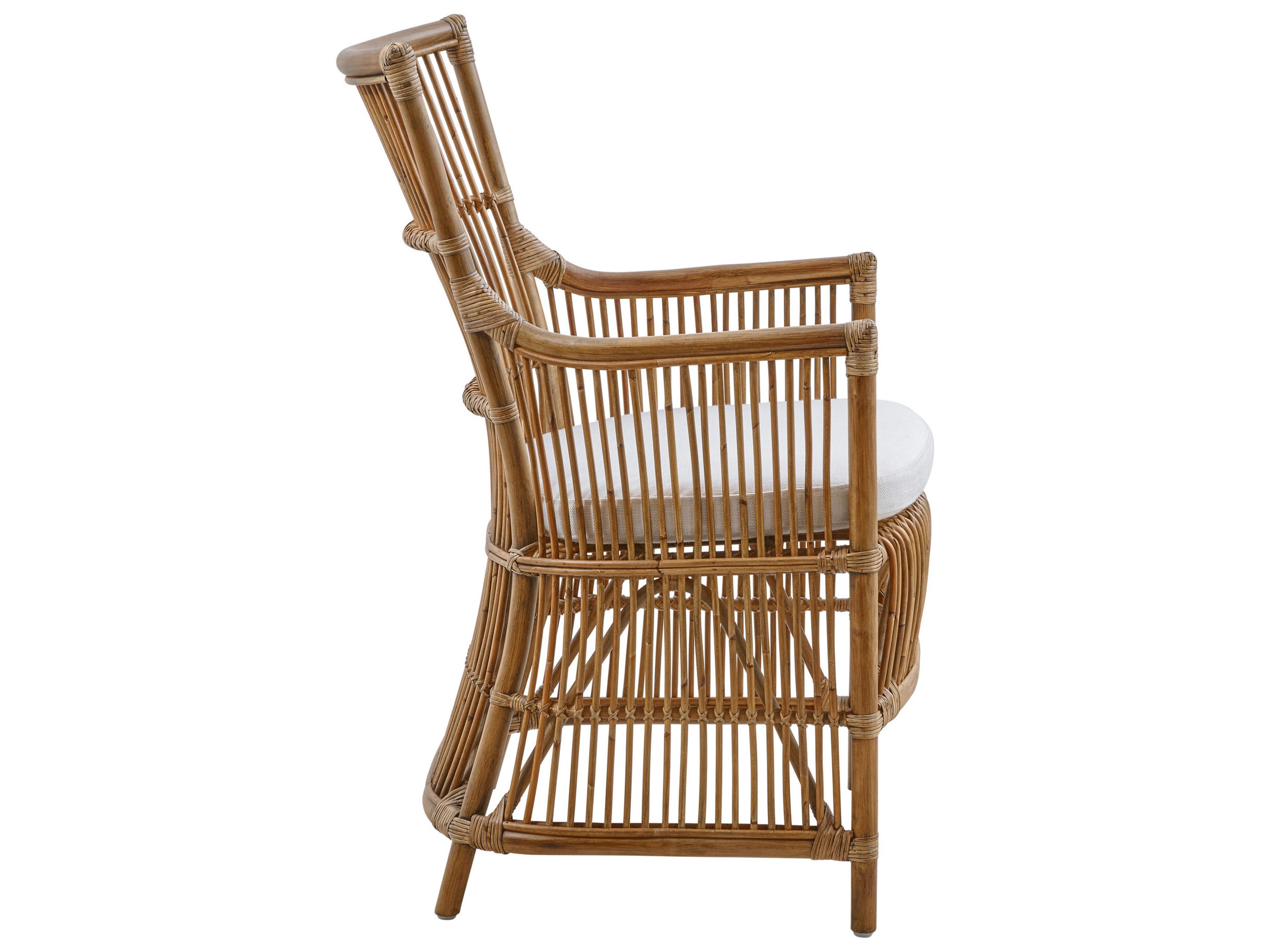 Sika Indoor Originals Rattan White Armless Dining Chair